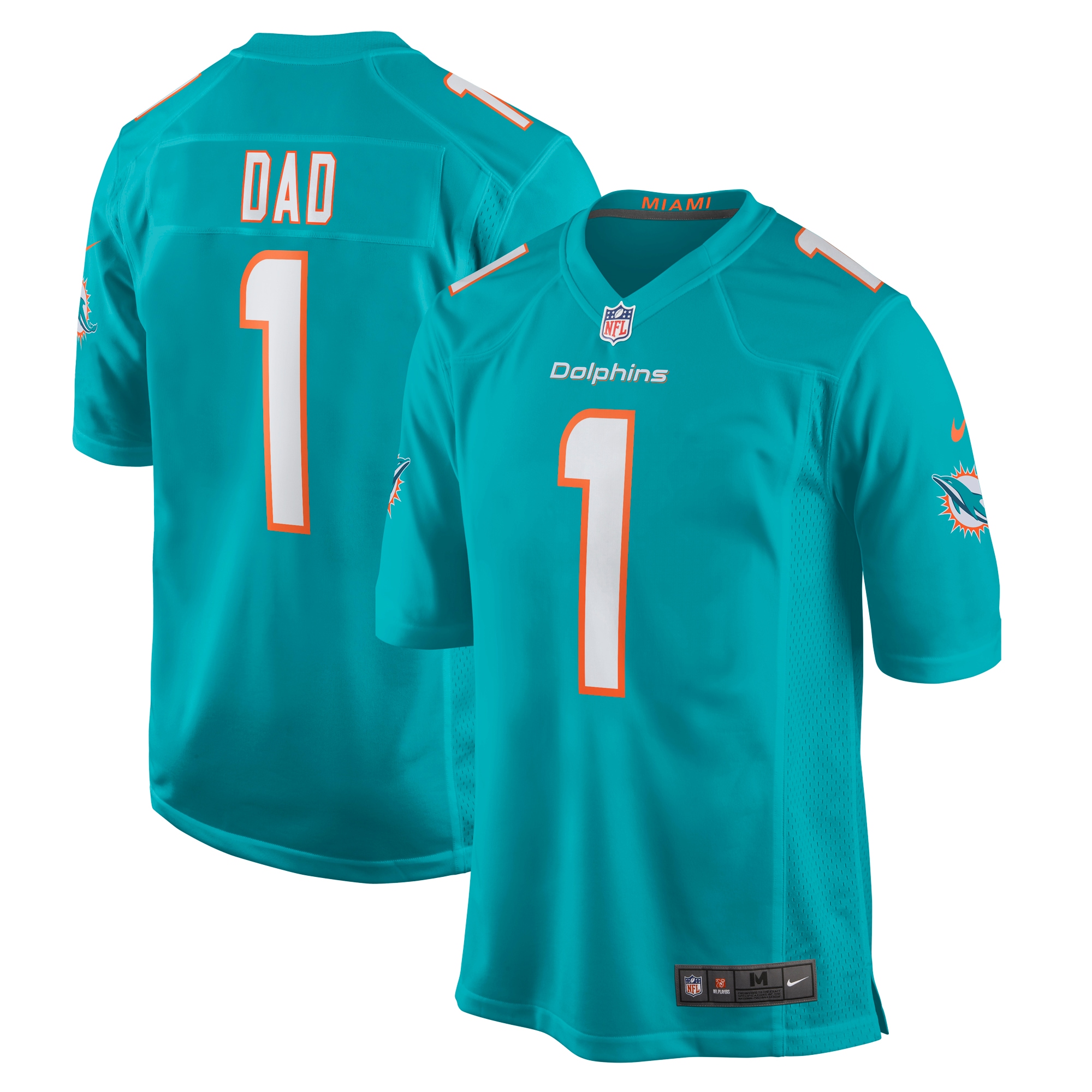 number 1 dad miami dolphins nike game jersey aqua 2288 lmc02.jpg