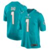 number 1 dad miami dolphins nike game jersey aqua 2841 cdkrc.jpg