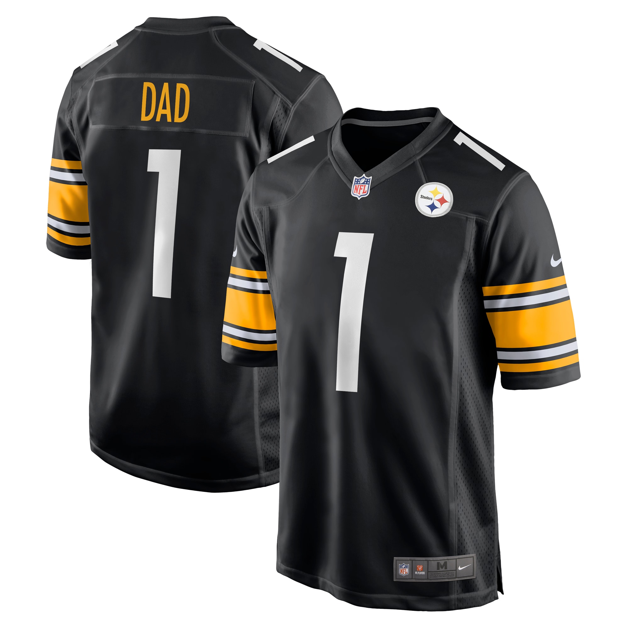 number 1 dad pittsburgh steelers nike game jersey black 3075 c1ylx.jpg