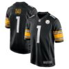 number 1 dad pittsburgh steelers nike game jersey black 8185 u7uc9.jpg