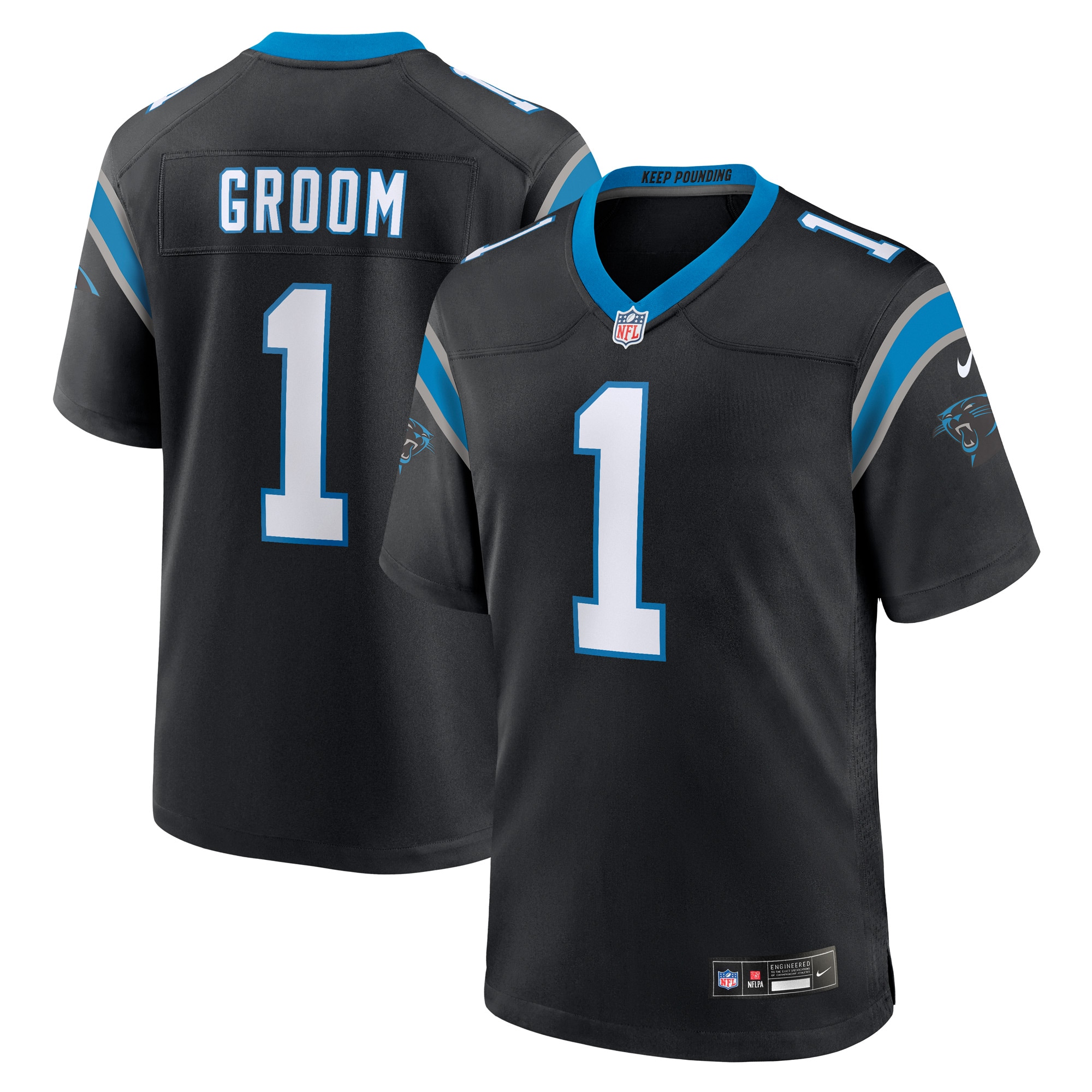 number 1 groom carolina panthers nike game jersey black 3347 7qm63.jpg