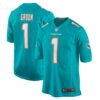 number 1 groom miami dolphins nike game jersey aqua 3608 la7io.jpg