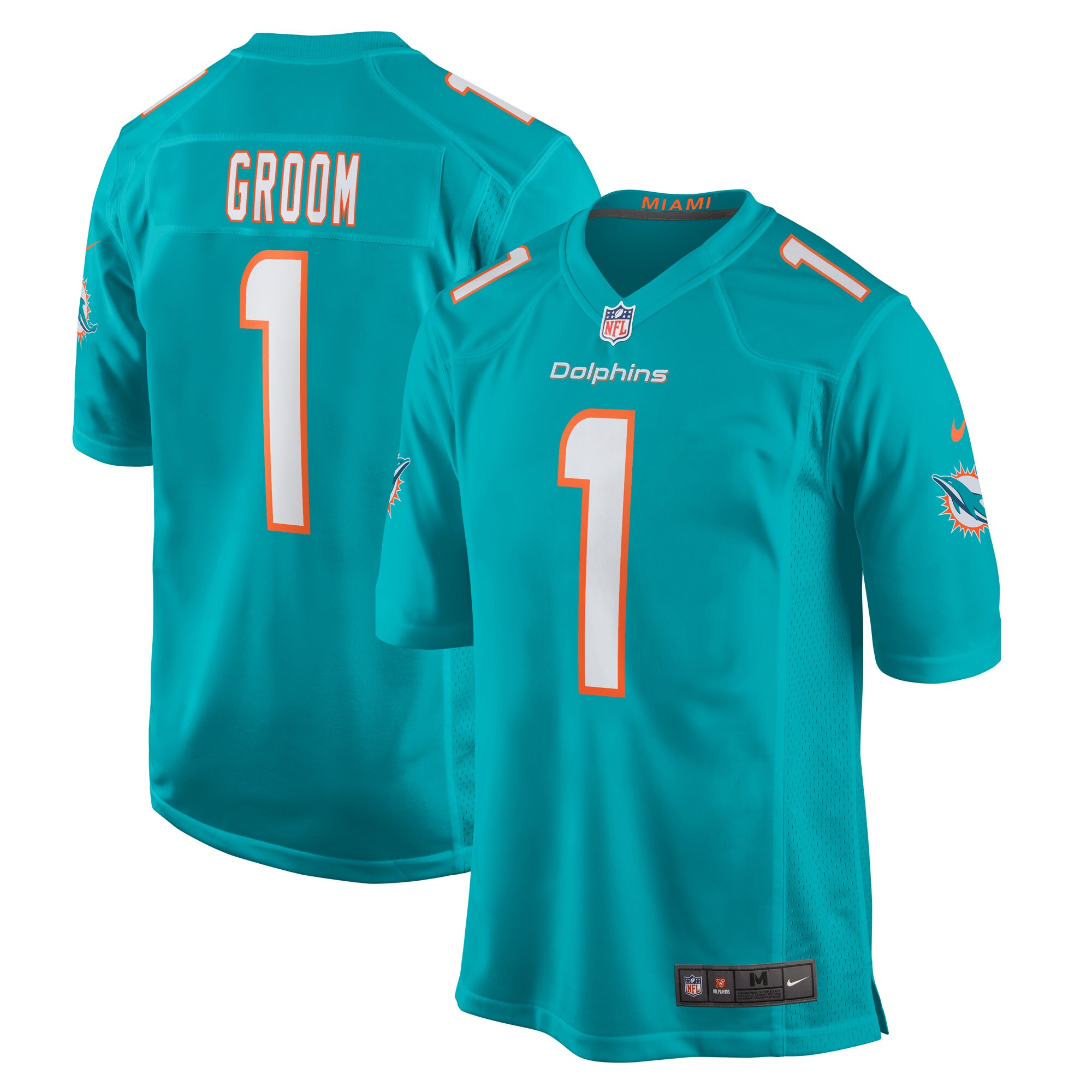 number 1 groom miami dolphins nike game jersey aqua 3608 la7io.jpg