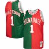 oscar robertson milwaukee bucks mitchell 26amp ness hardwood classics 197172 split swingman jersey greenred 1413 jntcs.jpg
