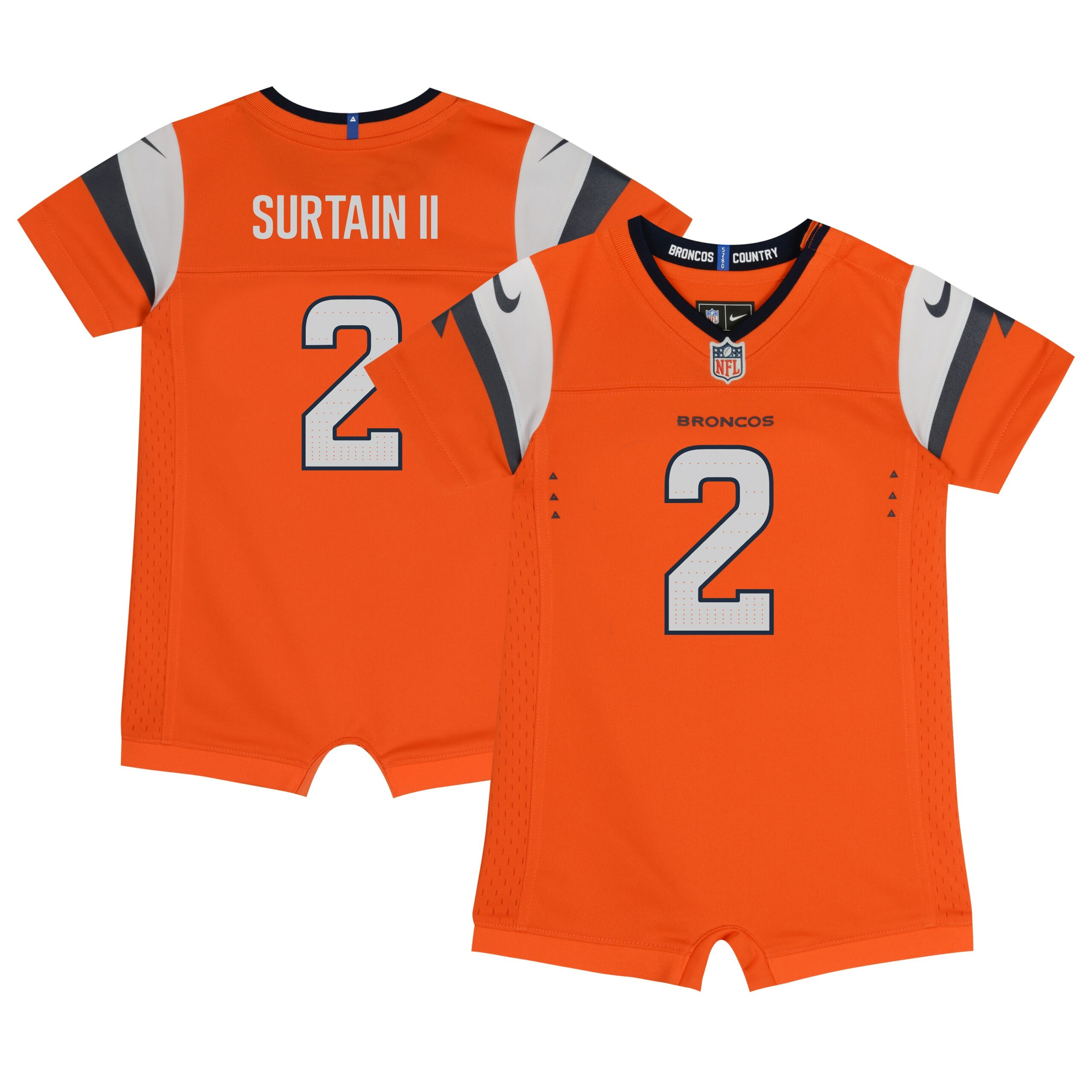 patrick surtain ii denver broncos nike newborn 26amp infant mile high collection game romper jersey orange 9589 kyc5j.jpg