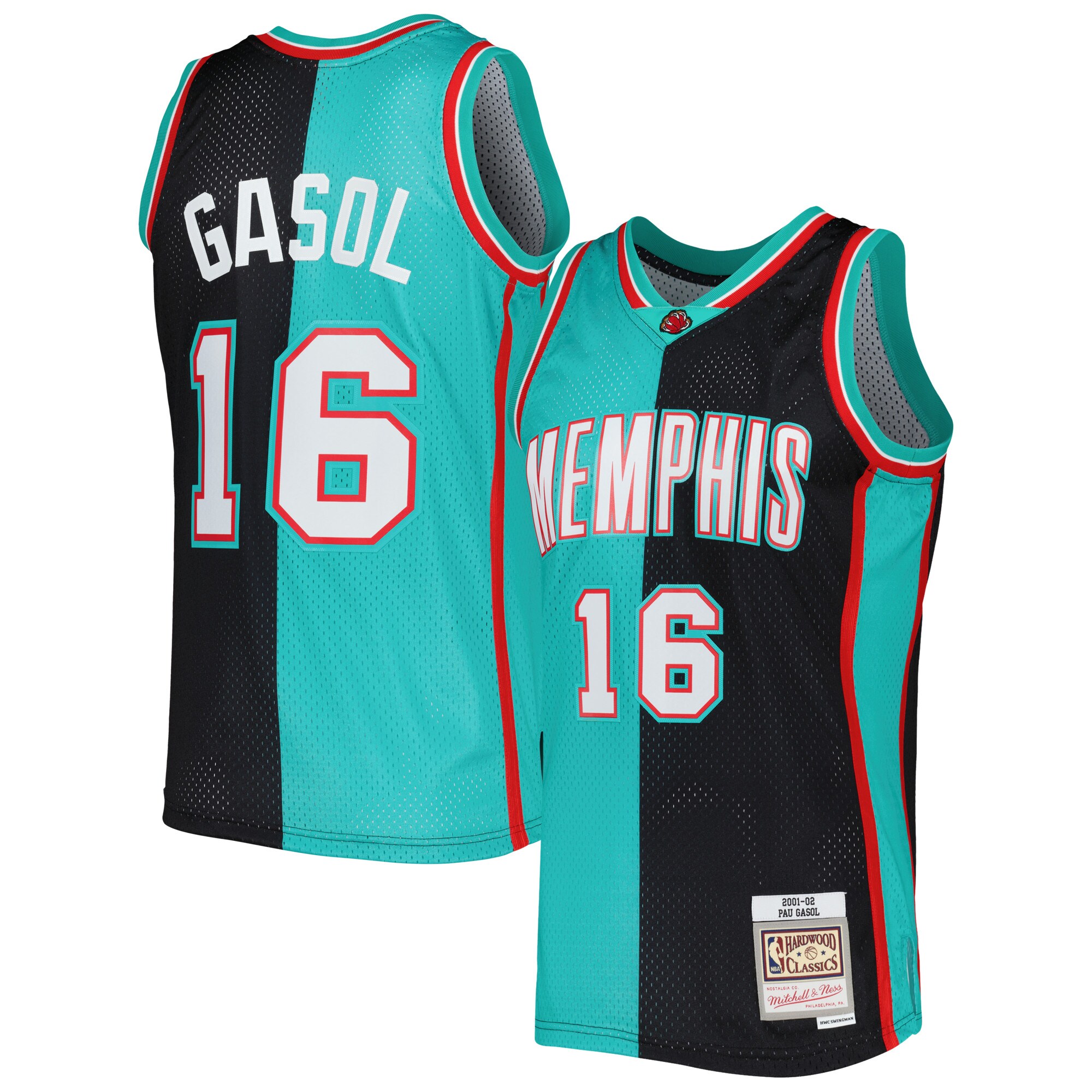 pau gasol memphis grizzlies mitchell 26amp ness hardwood classics 200102 split swingman jersey blackturquoise 6700 wep42.jpg