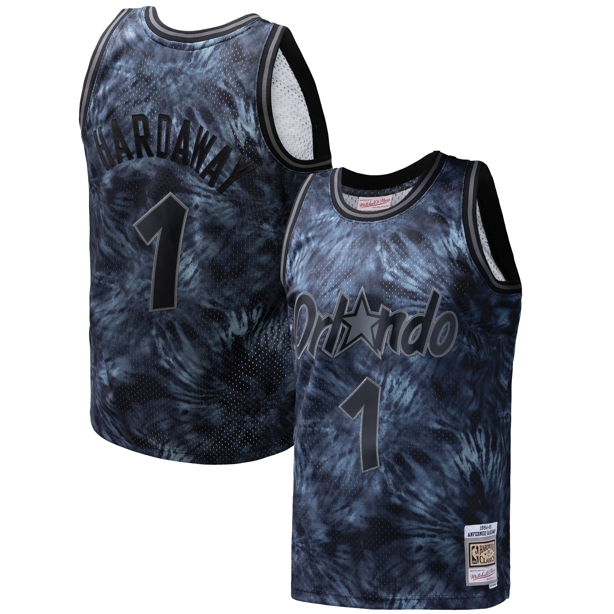 penny hardaway orlando magic mitchell 26amp ness hardwood classics 198485 tie dye swingman jersey black 6110 vusrx.jpg