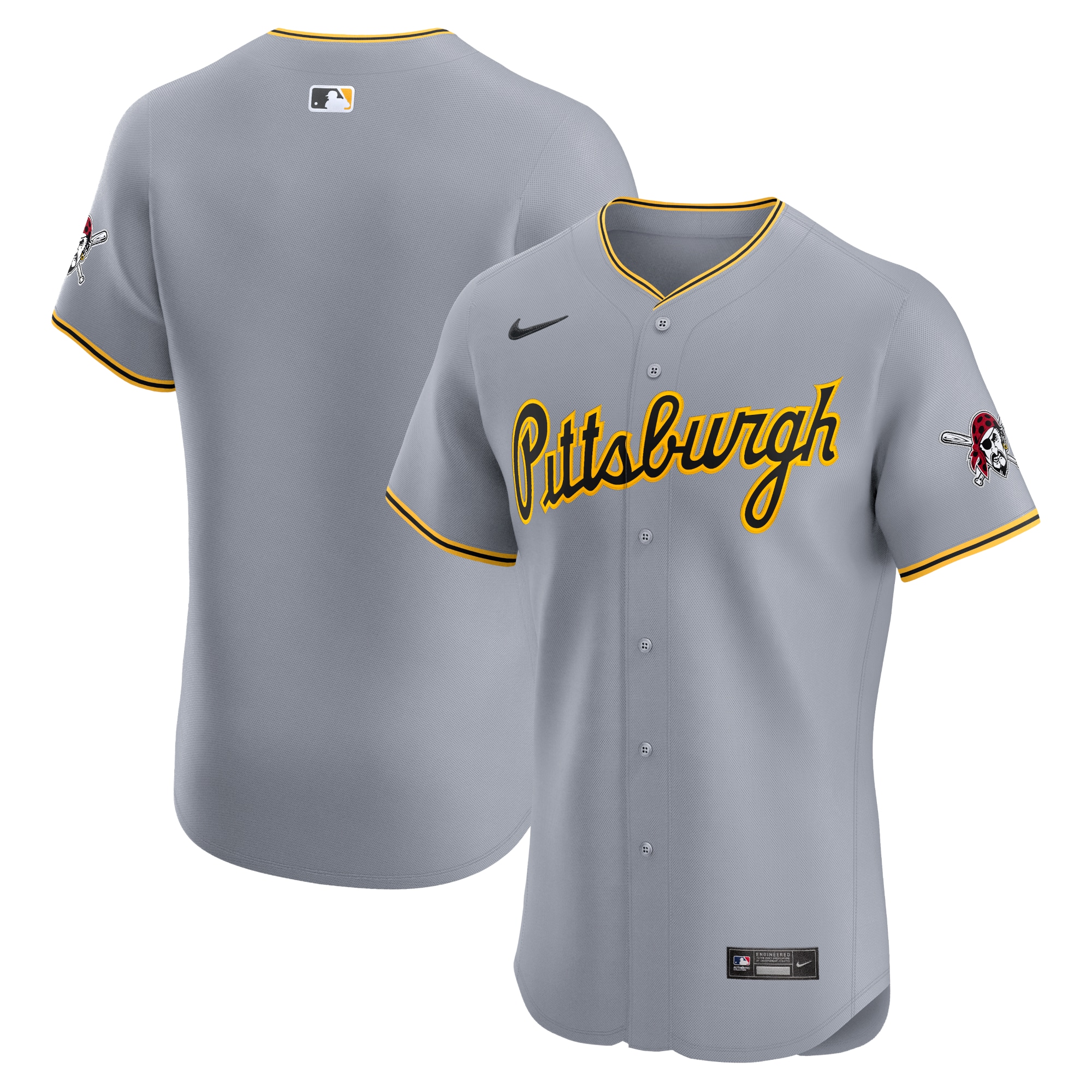 pittsburgh pirates nike road vapor premier elite patch jersey gray 5603 9hodh.jpg