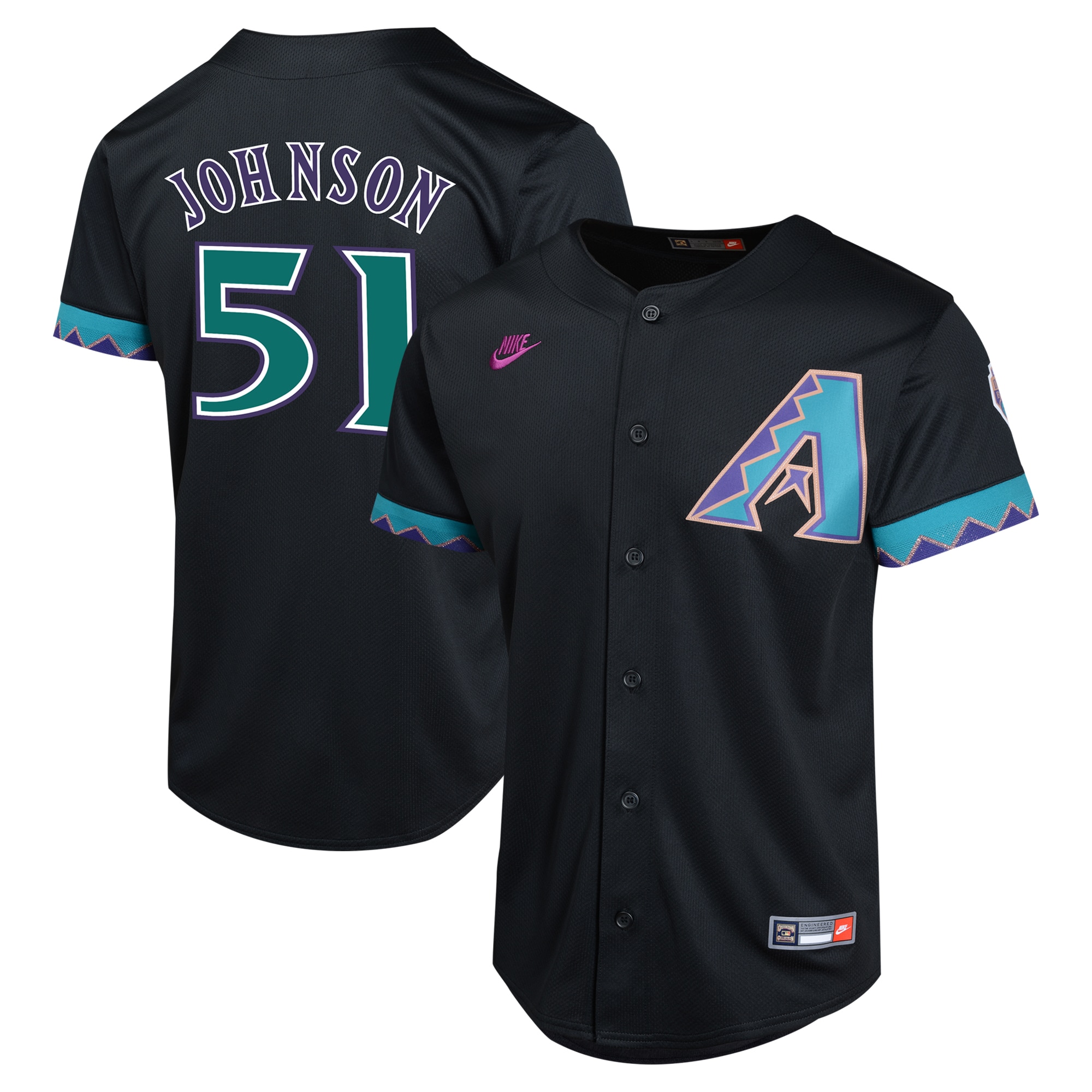 randy johnson arizona diamondbacks nike youth cooperstown collection limited player jersey black 5634 liibi.jpg
