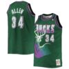 ray allen milwaukee bucks mitchell 26amp ness big 26amp tall 199697 hardwood classics swingman jersey hunter green 2146 a3hve.jpg