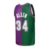 ray allen milwaukee bucks mitchell 26amp ness hardwood classics 199697 split swingman jersey greenpurple 7584 r7yww.jpg
