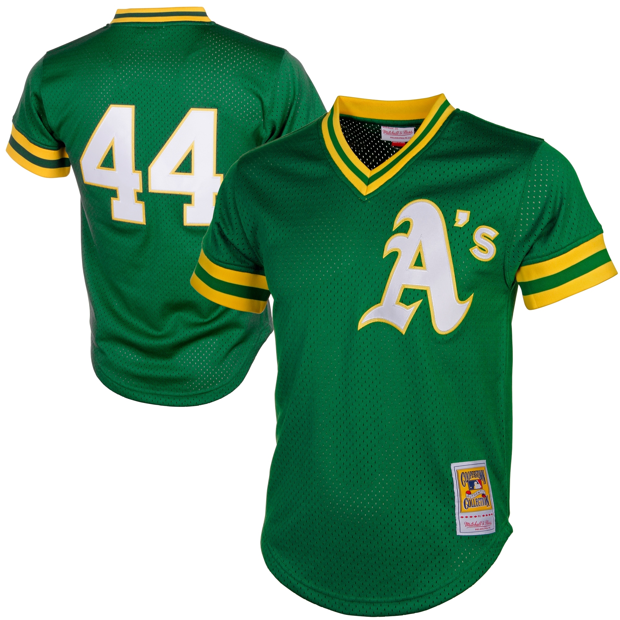 reggie jackson oakland athletics mitchell 26amp ness cooperstown mesh batting practice jersey green 2625 as1wh.jpg