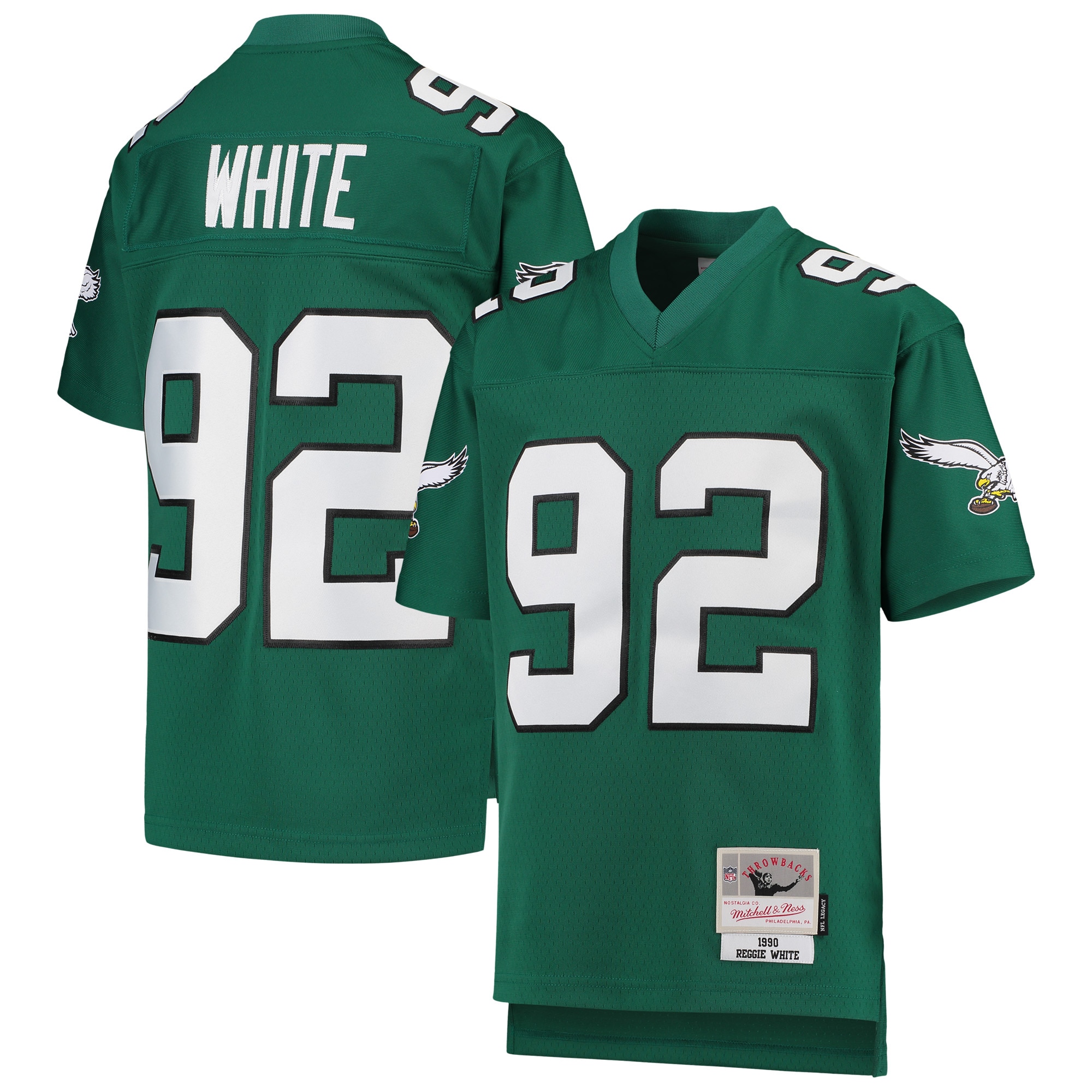 reggie white philadelphia eagles mitchell 26amp ness youth 1990 legacy retired player jersey green 1171 ypxqk.jpg