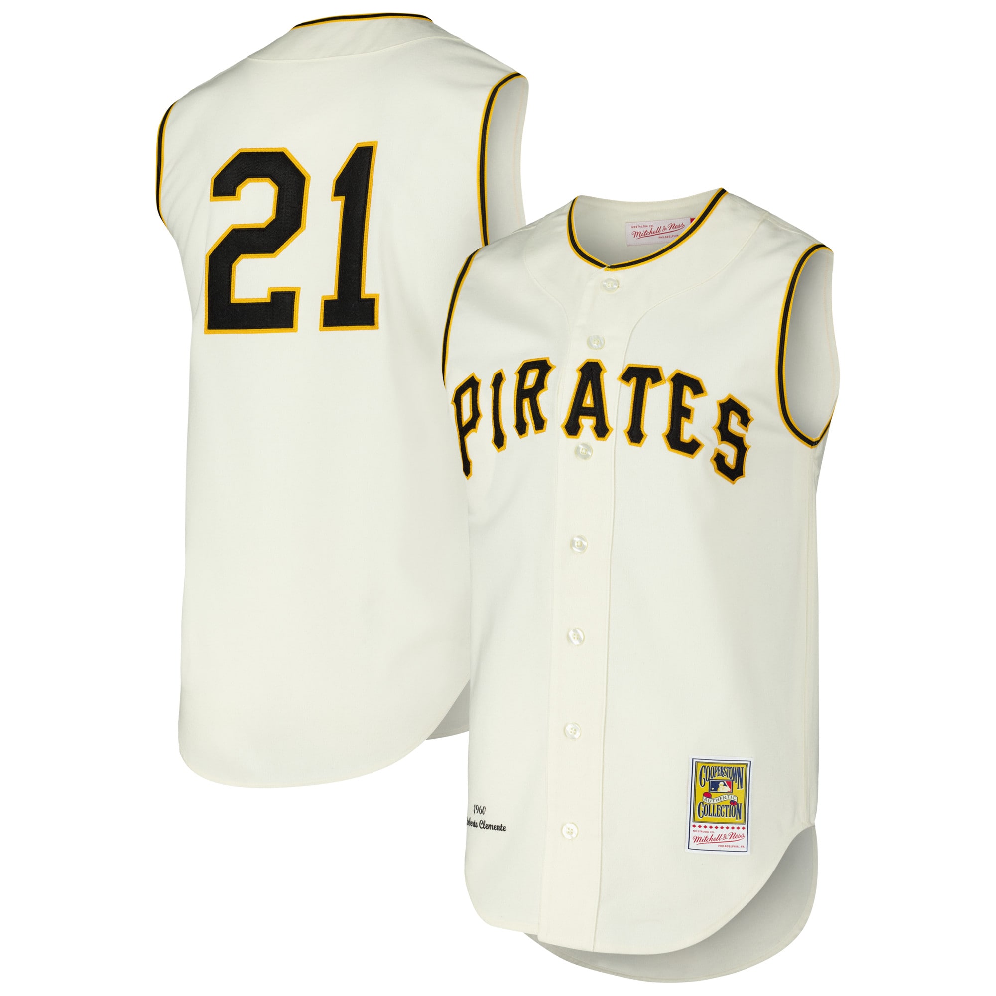 roberto clemente pittsburgh pirates mitchell 26amp ness cooperstown collection 1960 authentic jersey cream 1949 lbor6.jpg