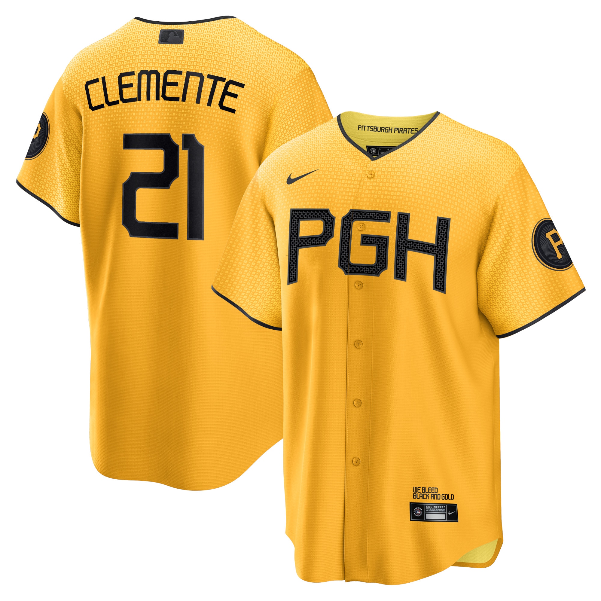 roberto clemente pittsburgh pirates nike city connect replica player jersey gold 3249 6wfgi.jpg