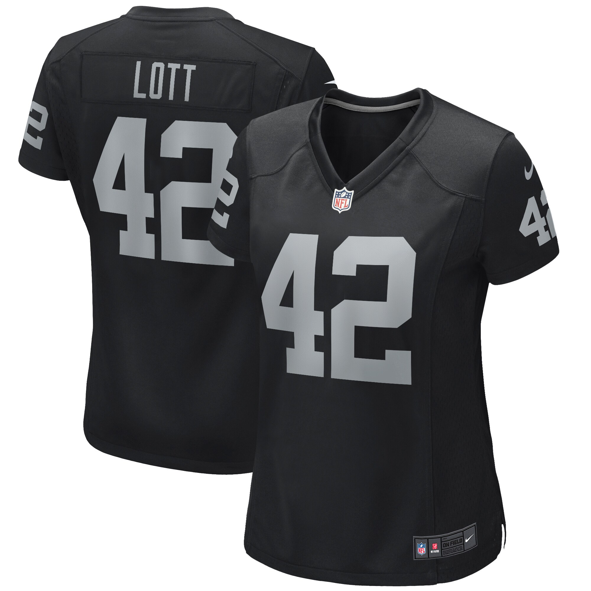 ronnie lott las vegas raiders nike womens game retired player jersey black 4552 8rw1o.jpg