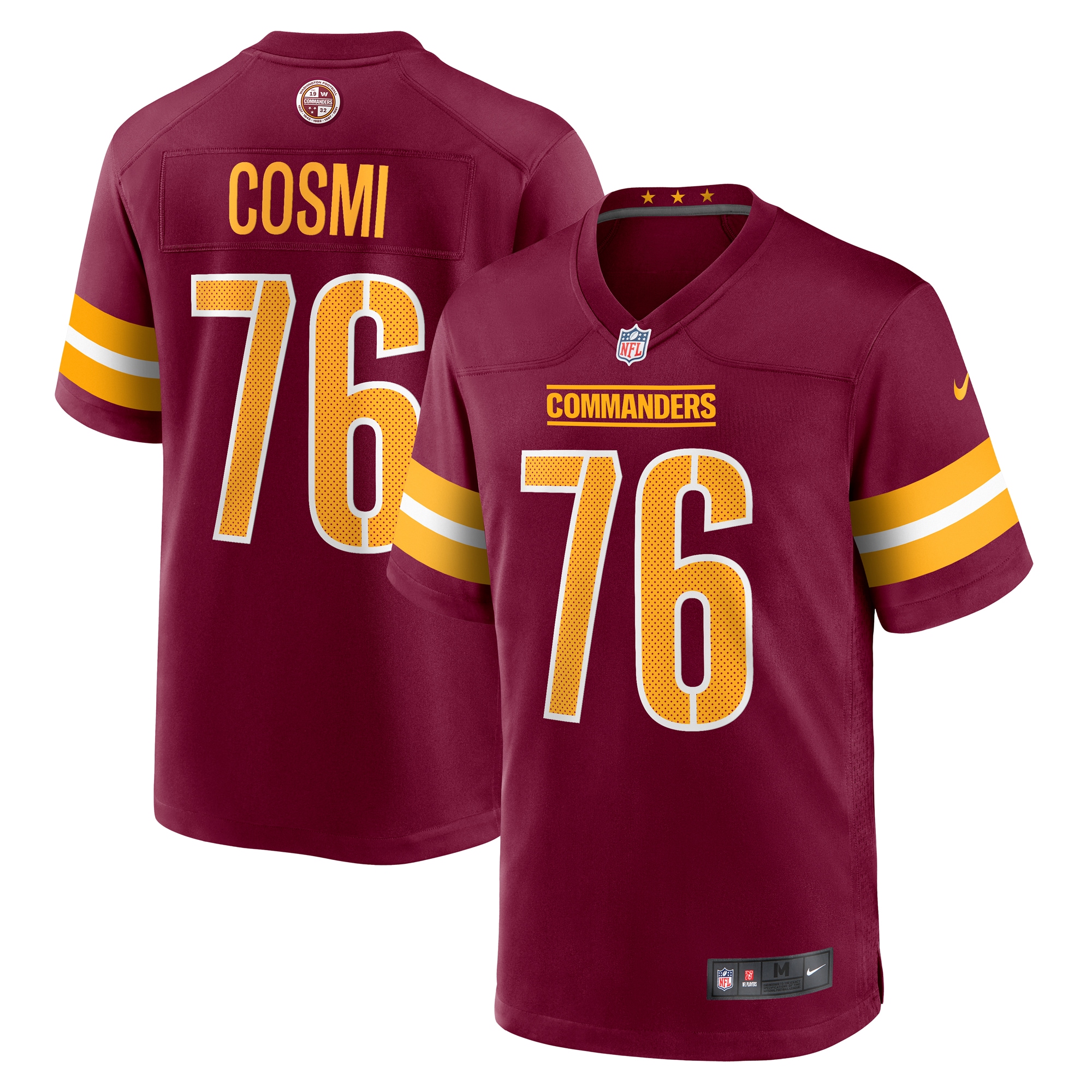 sam cosmi washington commanders nike game jersey burgundy 3631 gg1nw.jpg