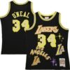 shaquille oneal los angeles lakers mitchell 26amp ness 199697 swingman sidewalk sketch jersey black 9130 va47b.jpg