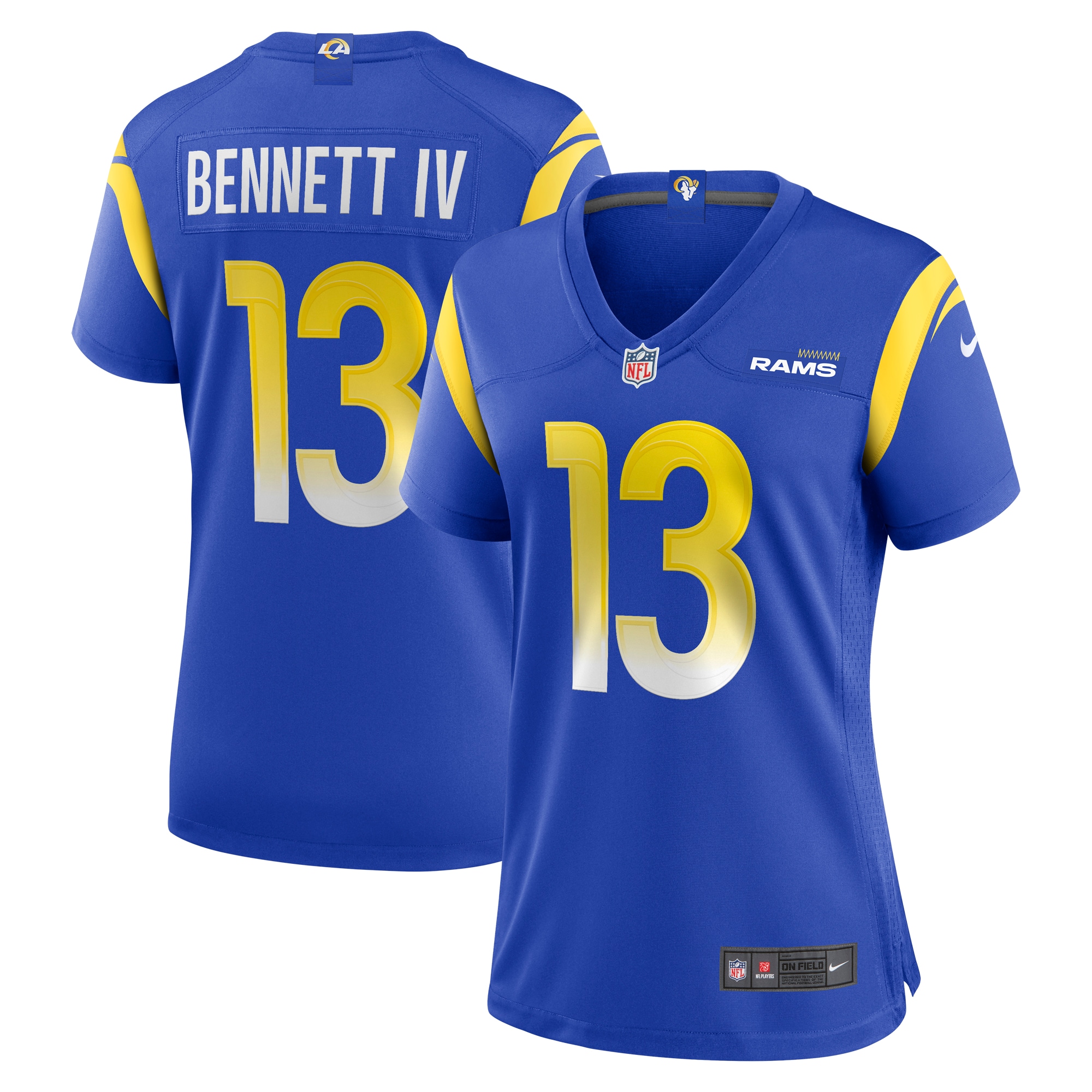 stetson bennett los angeles rams nike womens team game jersey royal 6429 uoyou.jpg