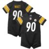 t.j. watt pittsburgh steelers nike infant game romper jersey black 7054 e0y6z.jpg