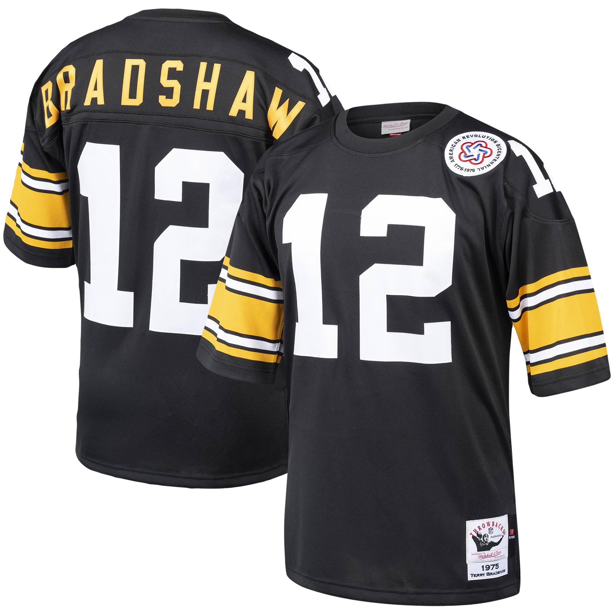 terry bradshaw pittsburgh steelers mitchell 26amp ness authentic throwback retired player jersey black 9140 zjygw.jpg