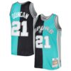 tim duncan san antonio spurs mitchell 26amp ness hardwood classics 199899 split swingman jersey blackteal 1034 xwtcu.jpg
