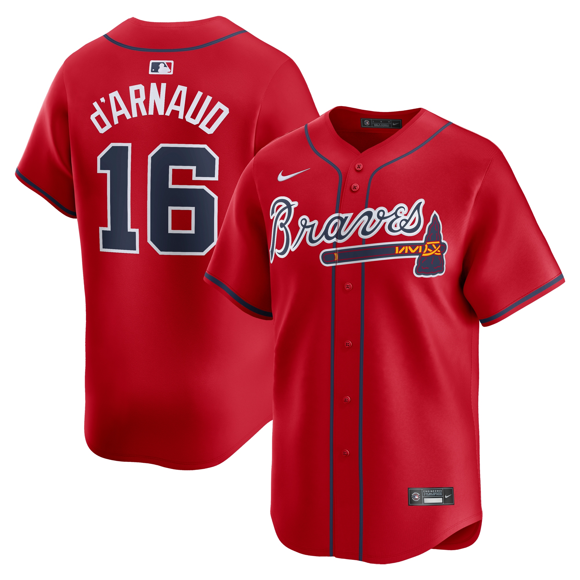 travis darnaud atlanta braves nike limited jersey red 5923 qkmbq.jpg