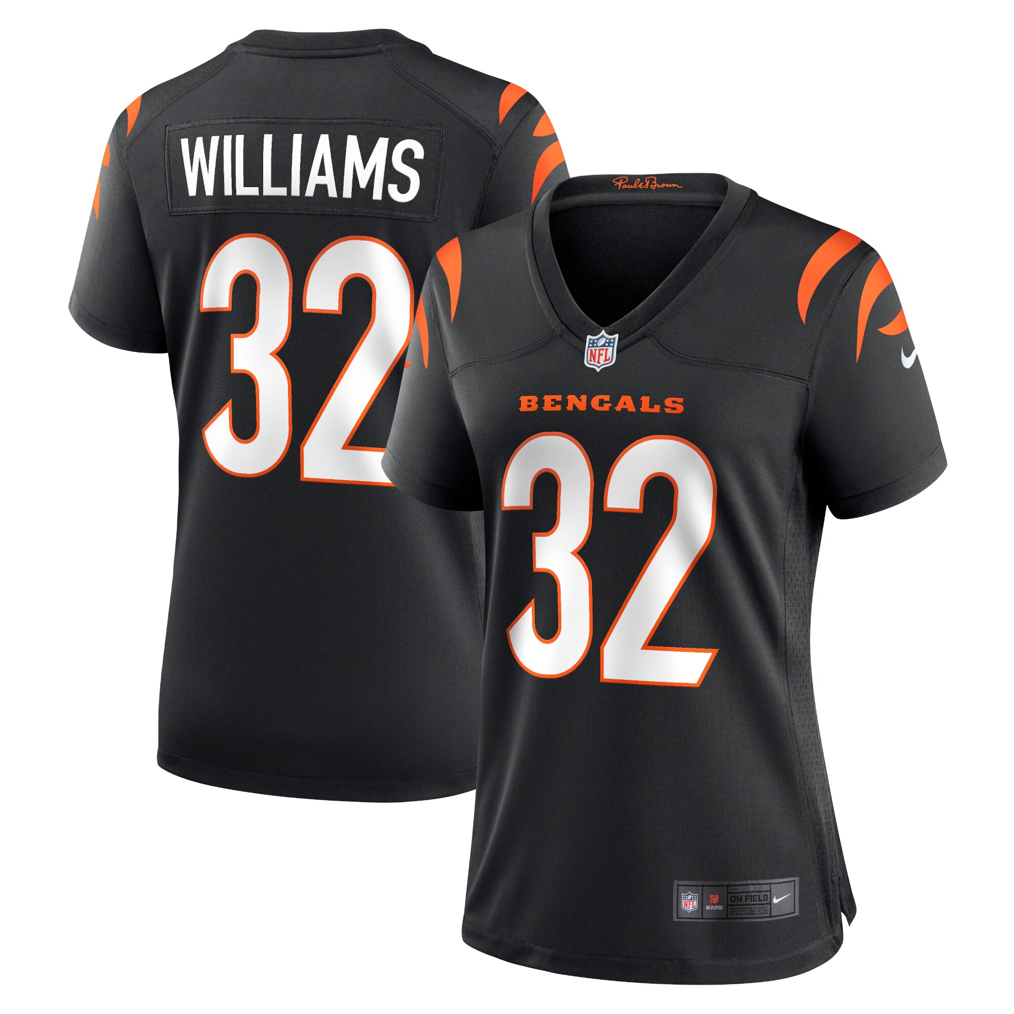 trayveon williams cincinnati bengals womens nike game jersey black 7955 o8b9p.jpg