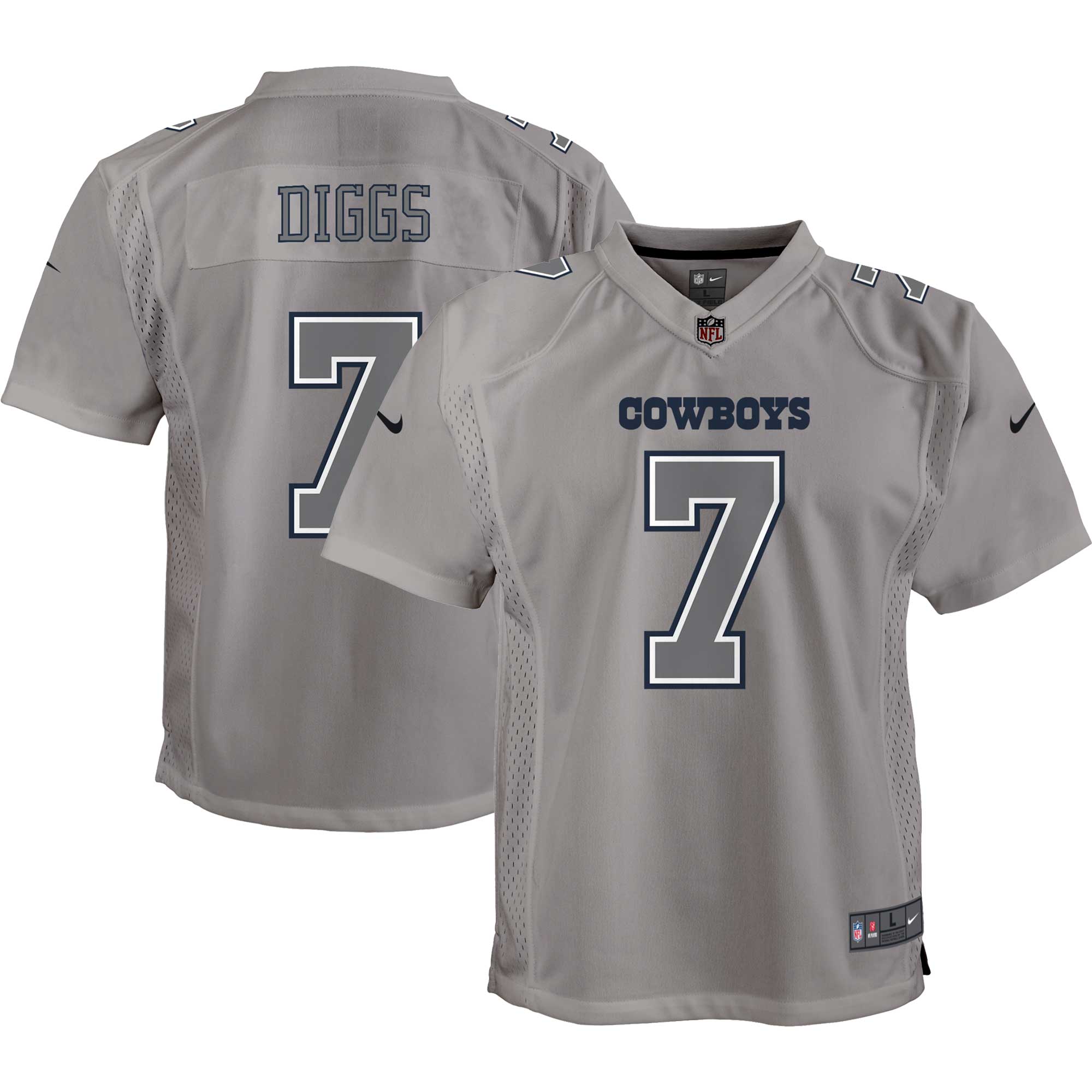trevon diggs dallas cowboys nike youth atmosphere game jersey gray 9315 nm274.jpg
