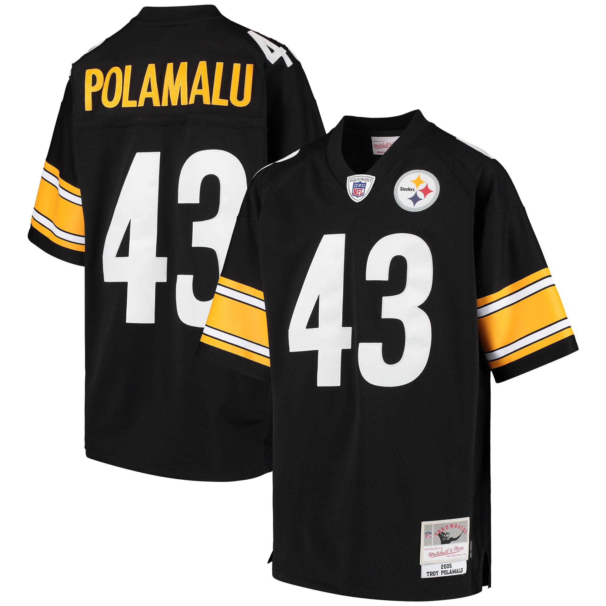 troy polamalu pittsburgh steelers mitchell 26amp ness youth 2005 gridiron classics retired player legacy jersey black 2061 8y48k.jpg