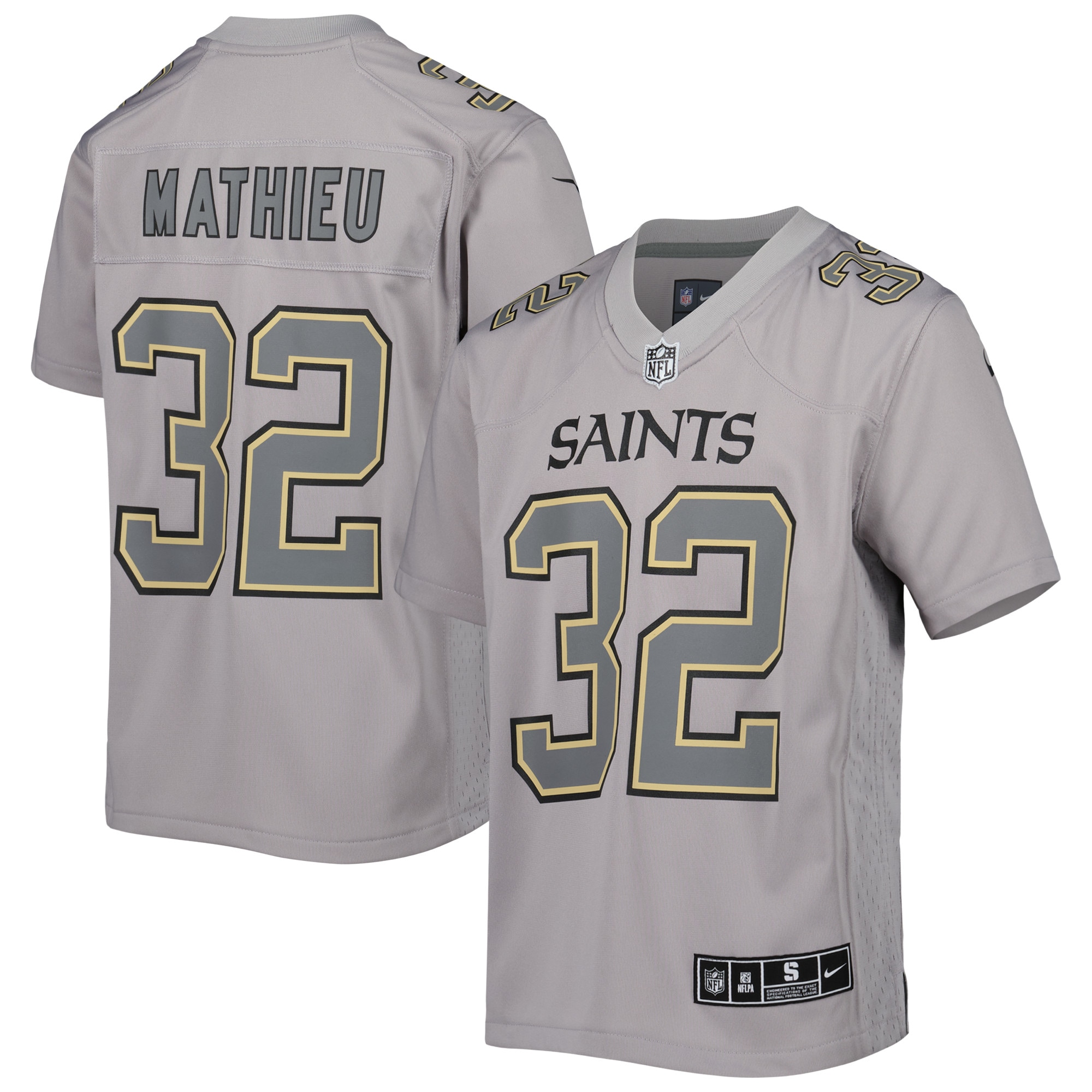 tyrann mathieu new orleans saints nike youth atmosphere game jersey gray 4930 xmoew.jpg
