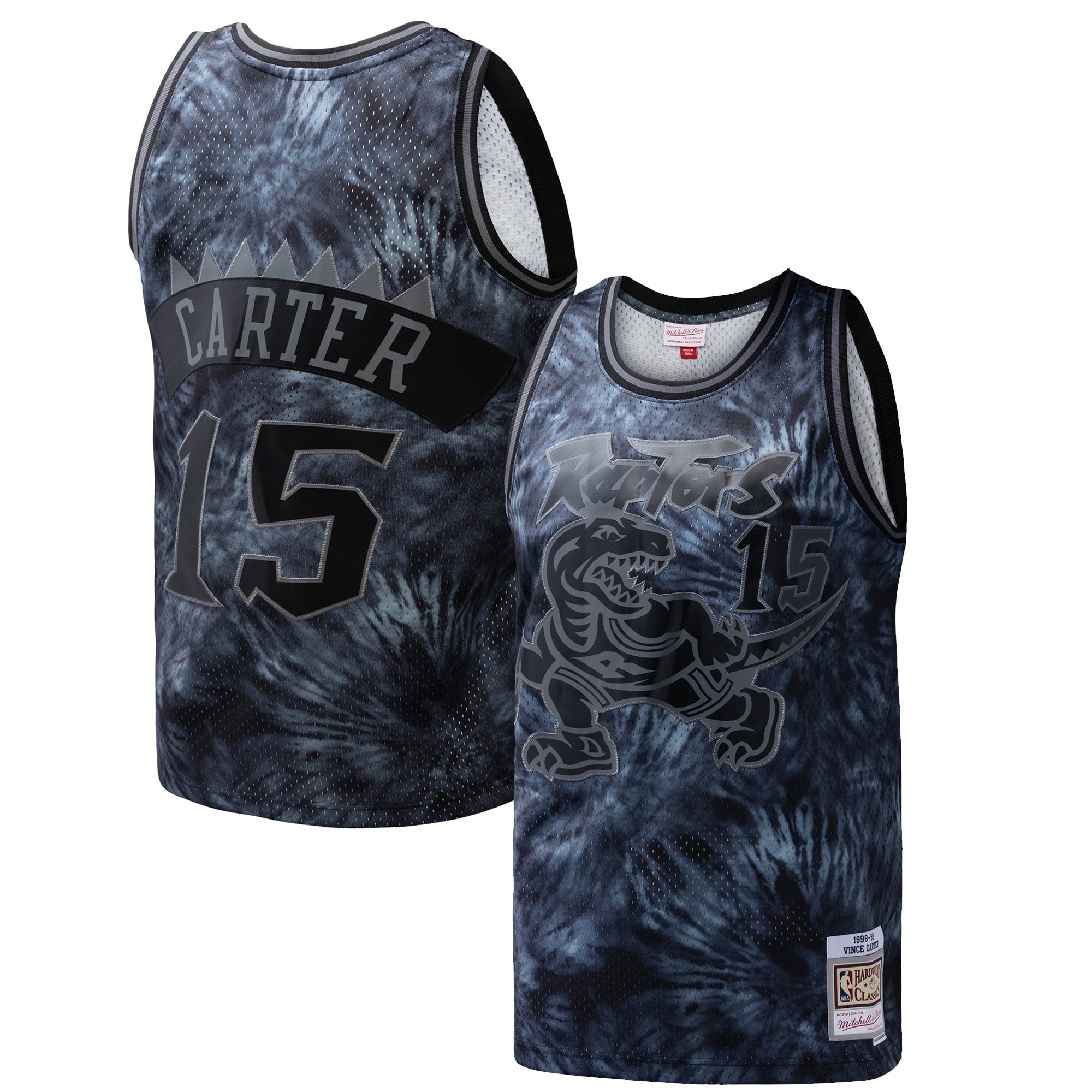 vince carter toronto raptors mitchell 26amp ness hardwood classics 199899 tie dye swingman jersey black 3057 6x0qd.jpg