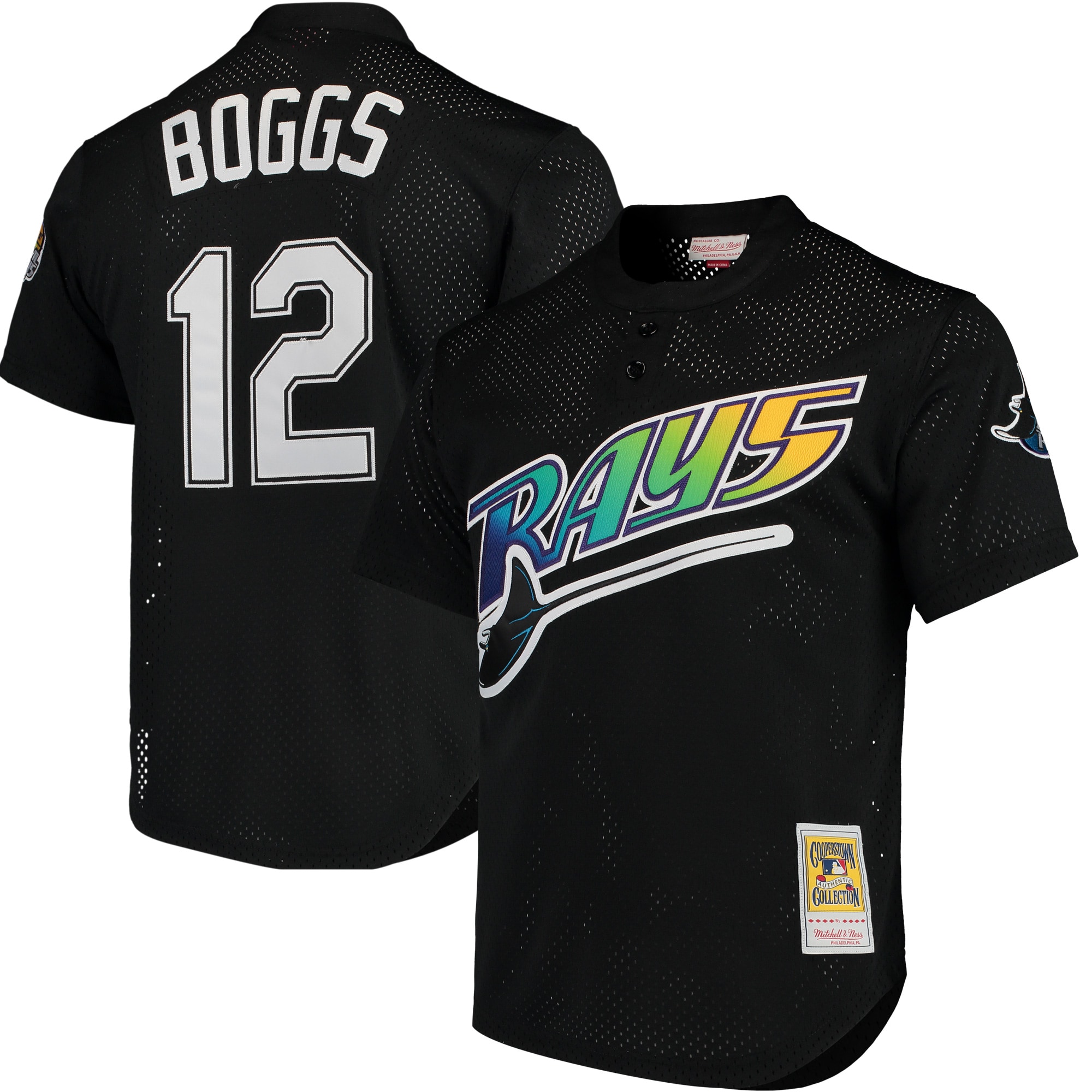 wade boggs tampa bay rays mitchell 26amp ness cooperstown collection 1991 mesh batting practice jersey black 1127 6d3az.jpg