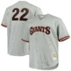 will clark san francisco giants mitchell 26amp ness big 26amp tall cooperstown collection mesh batting practice jersey gray 4027 1cziq.jpg
