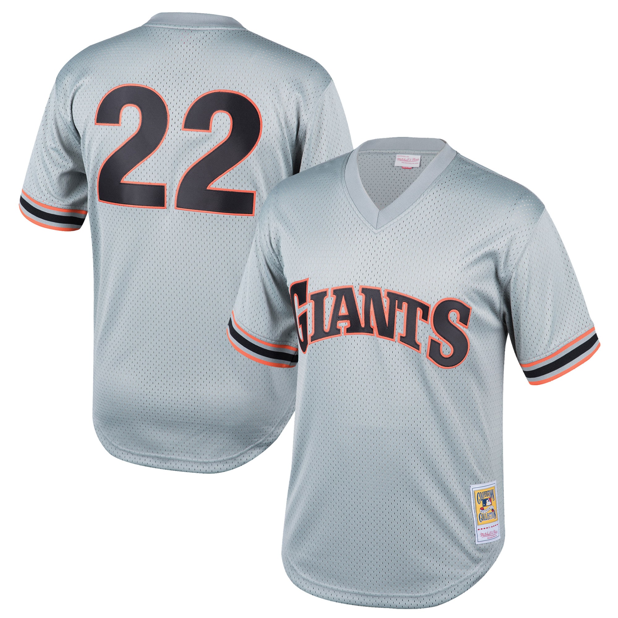 will clark san francisco giants mitchell 26amp ness youth cooperstown collection mesh batting practice jersey gray 6002 5j2vv.jpg