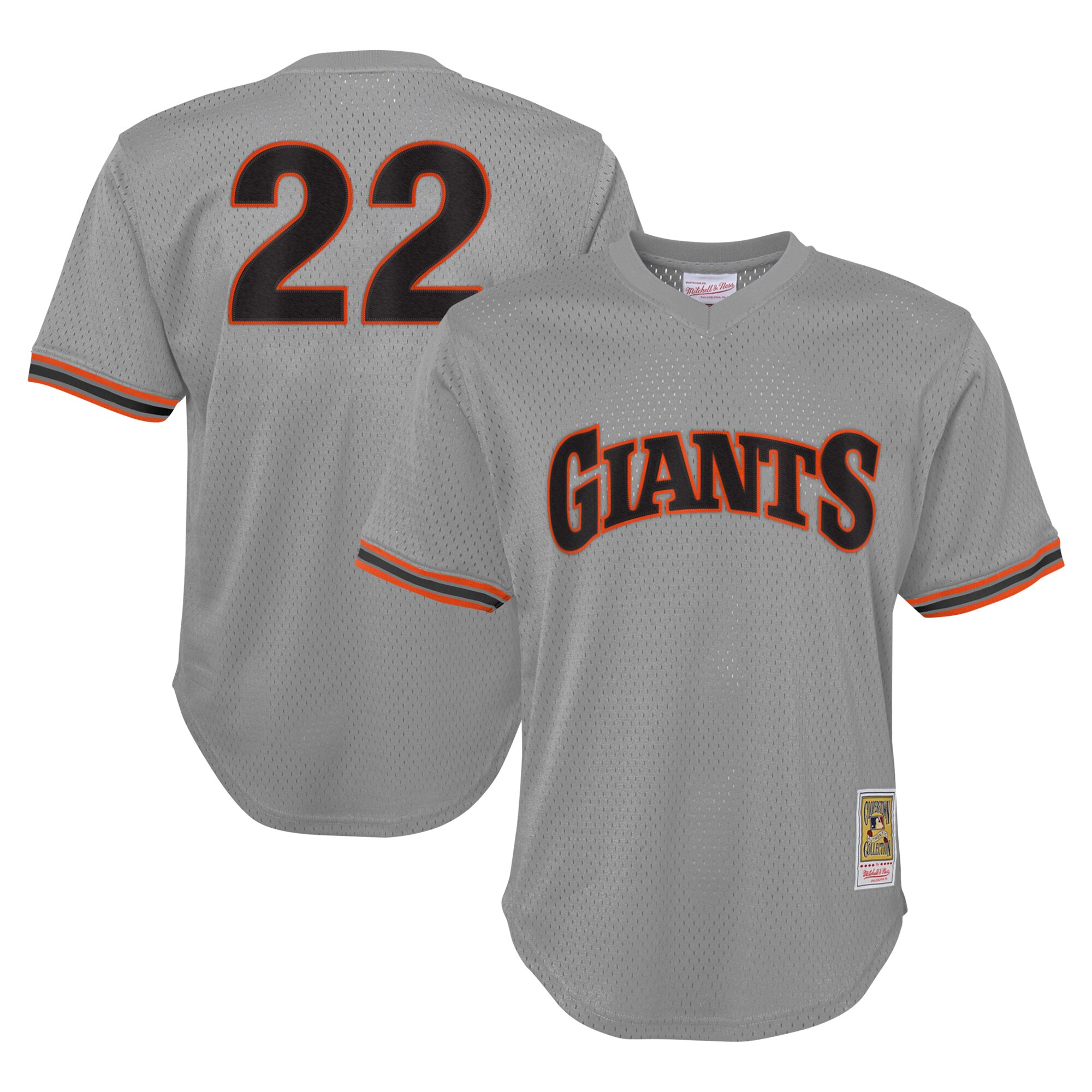 will clark san francisco giants mitchell 26amp ness youth cooperstown collection26nbspmesh batting practice jersey gray 4151 kwfba.jpg