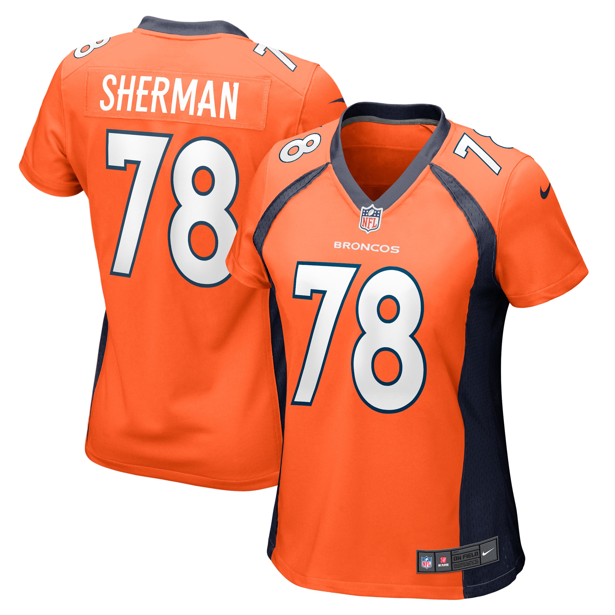 william sherman denver broncos nike womens team game jersey orange 2287 sknz9.jpg