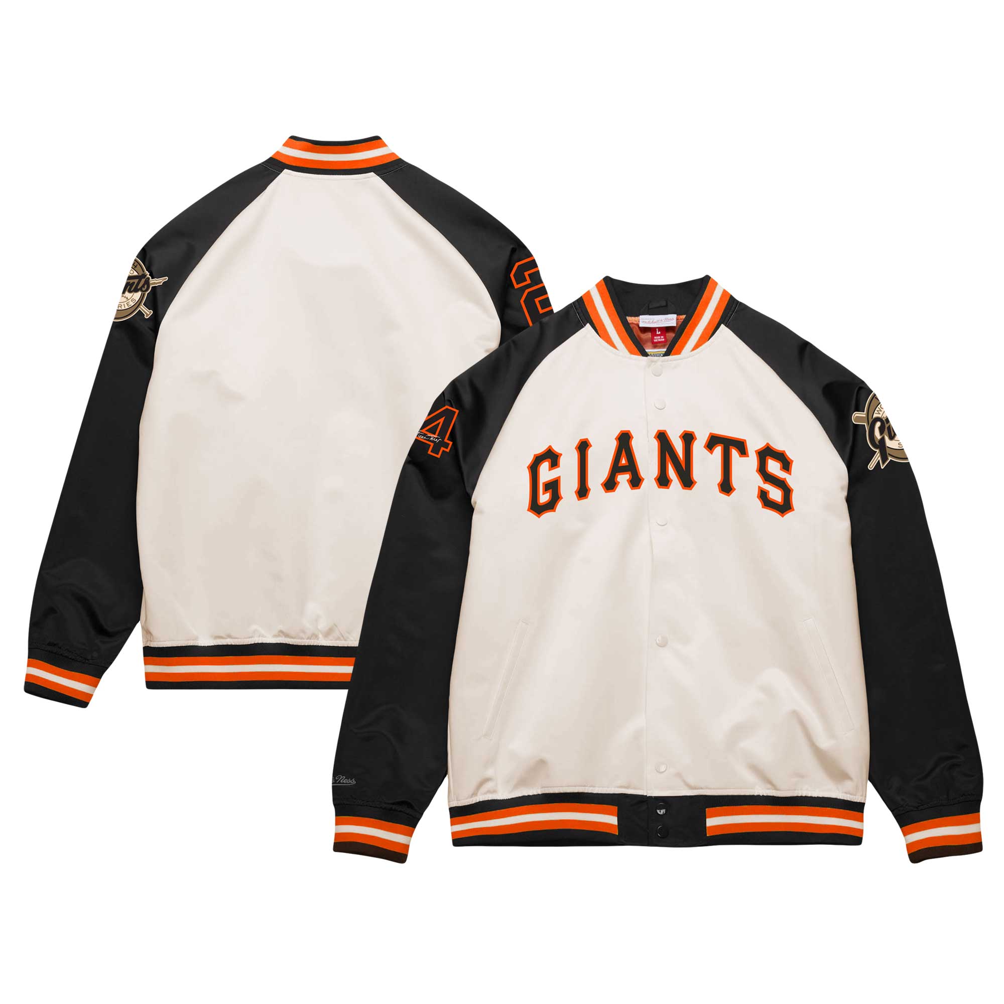 willie mays san francisco giants mitchell 26amp ness cooperstown collection legends lightweight satin raglan full snap jacket creamblack 9571 4guxi.jpg