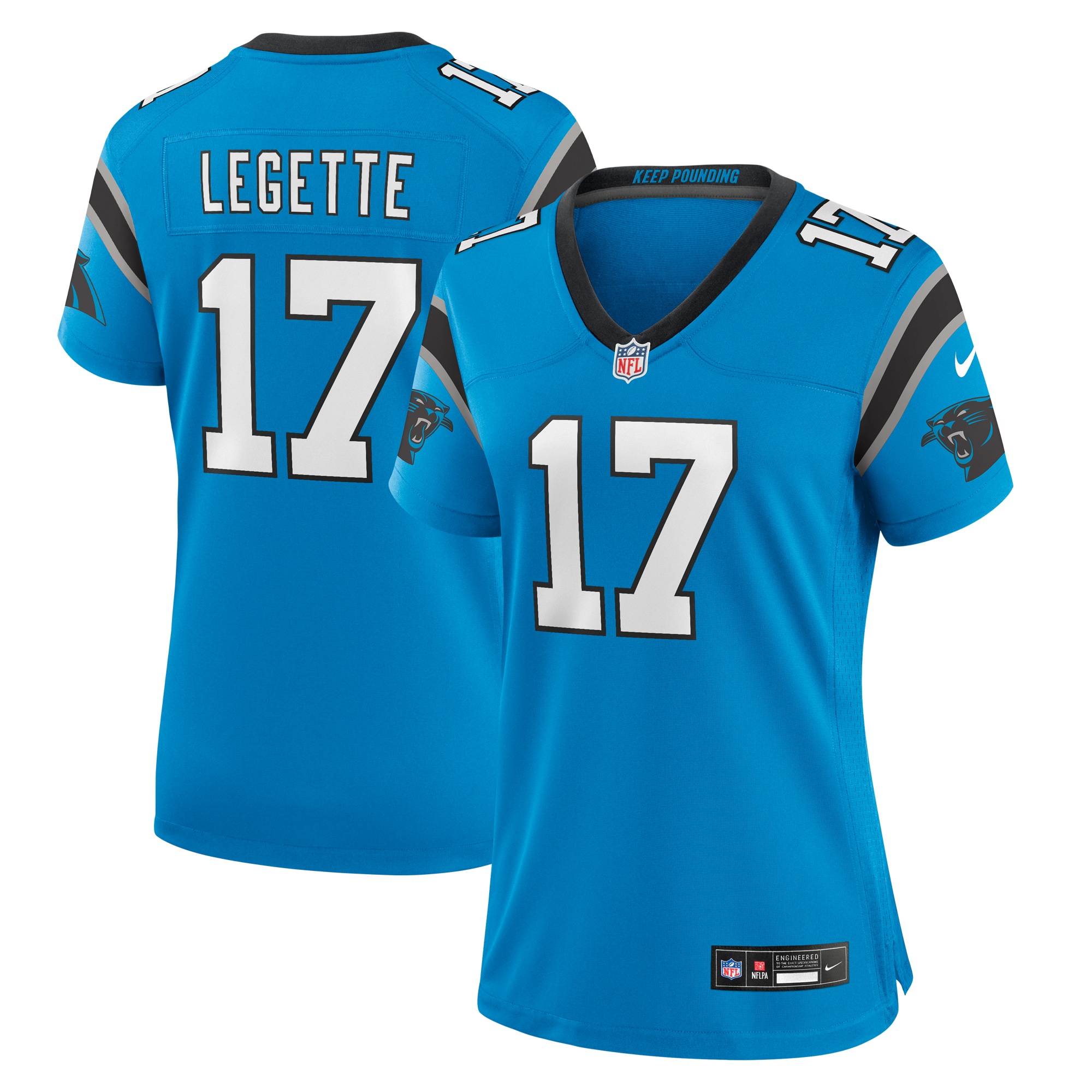 xavier legette carolina panthers nike womens alternate game jersey blue 9375 wsymm.jpg