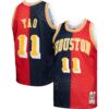 yao ming houston rockets mitchell 26amp ness hardwood classics 200405 split swingman jersey navyred 9150 go1ul.jpg