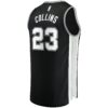zach collins san antonio spurs fanatics fast break replica jersey icon edition black 1739 68kda.jpg