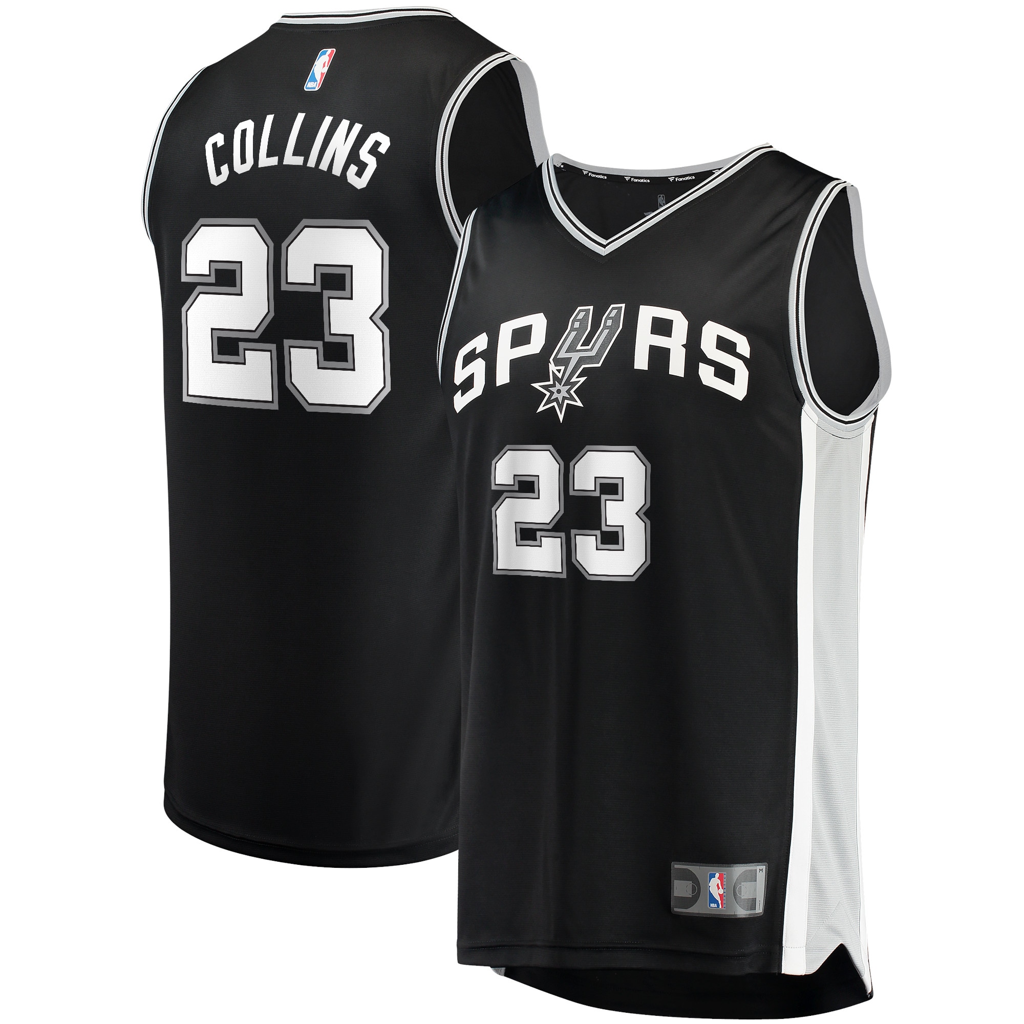 zach collins san antonio spurs fanatics fast break replica jersey icon edition black 5914 euajn.jpg