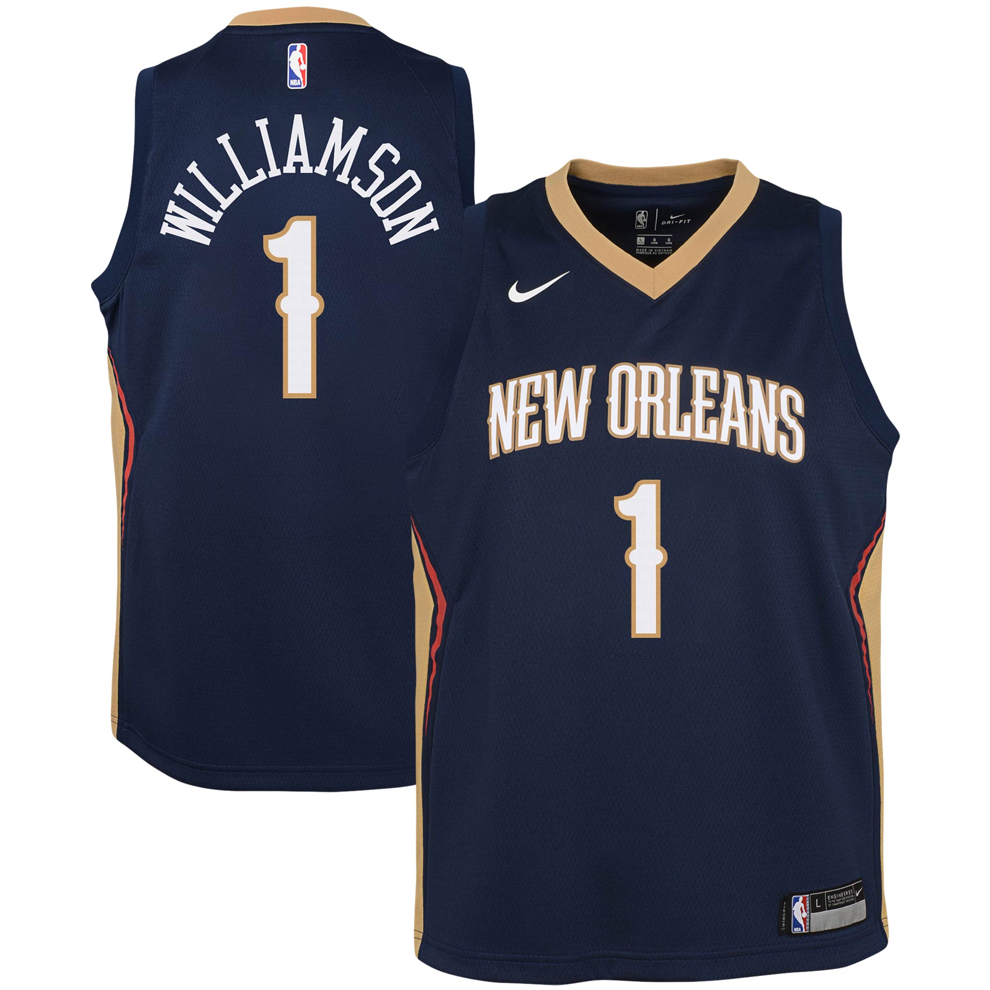 zion williamson new orleans pelicans nike youth swingman jersey icon edition navy 1323 fhjko.jpg