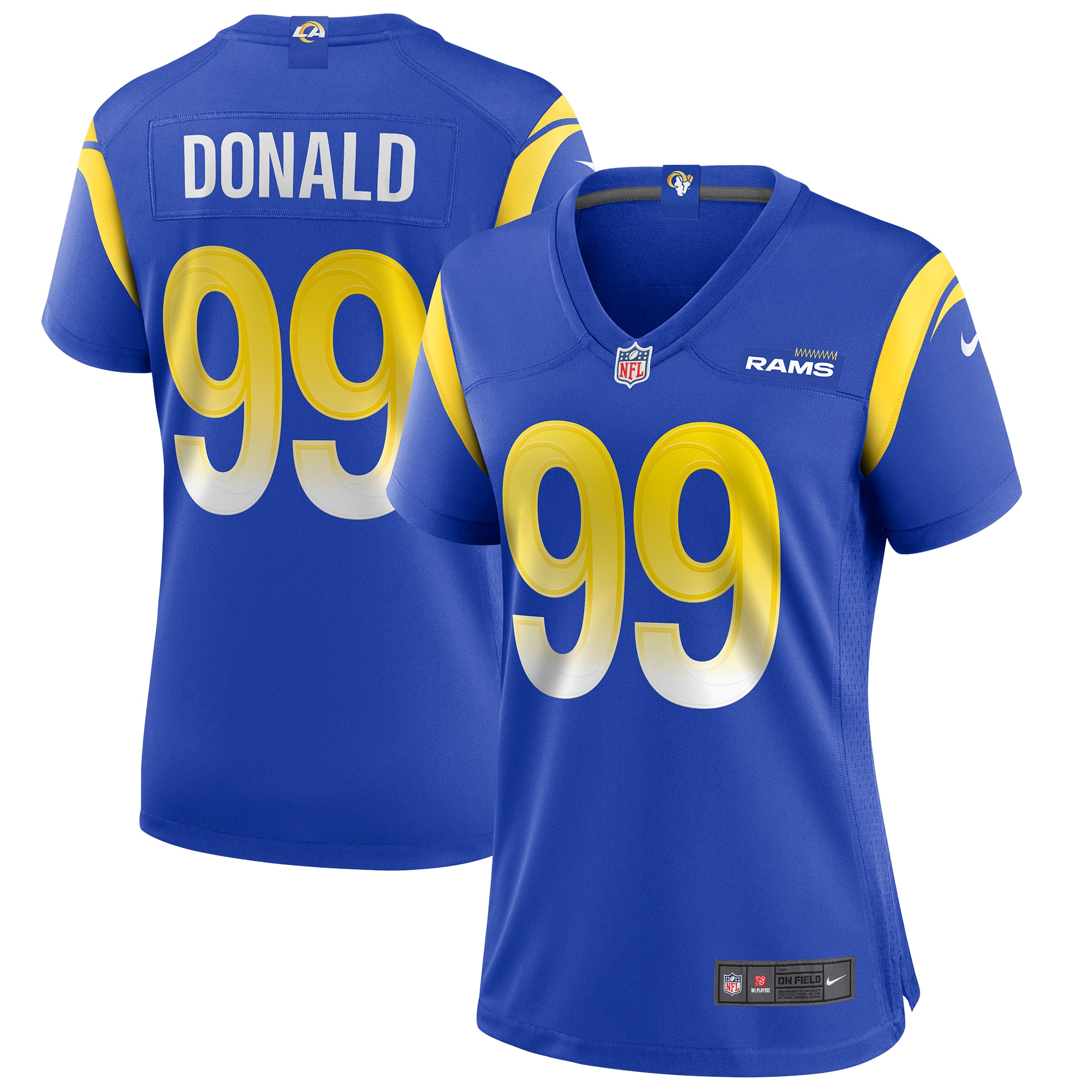 aaron donald los angeles rams nike womens player jersey royal clowdercats onfdi.jpg
