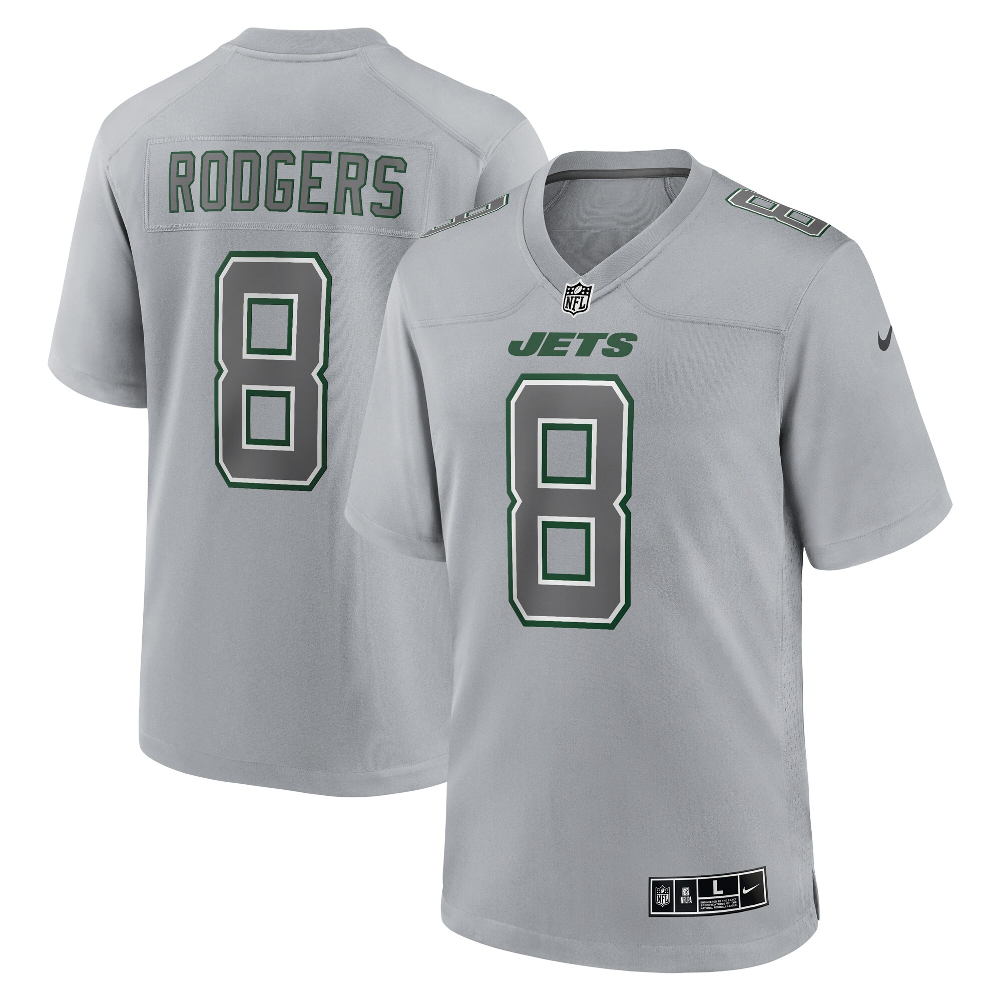 aaron rodgers new york jets nike atmosphere fashion game jersey heather gray clowdercats imfgs.jpg