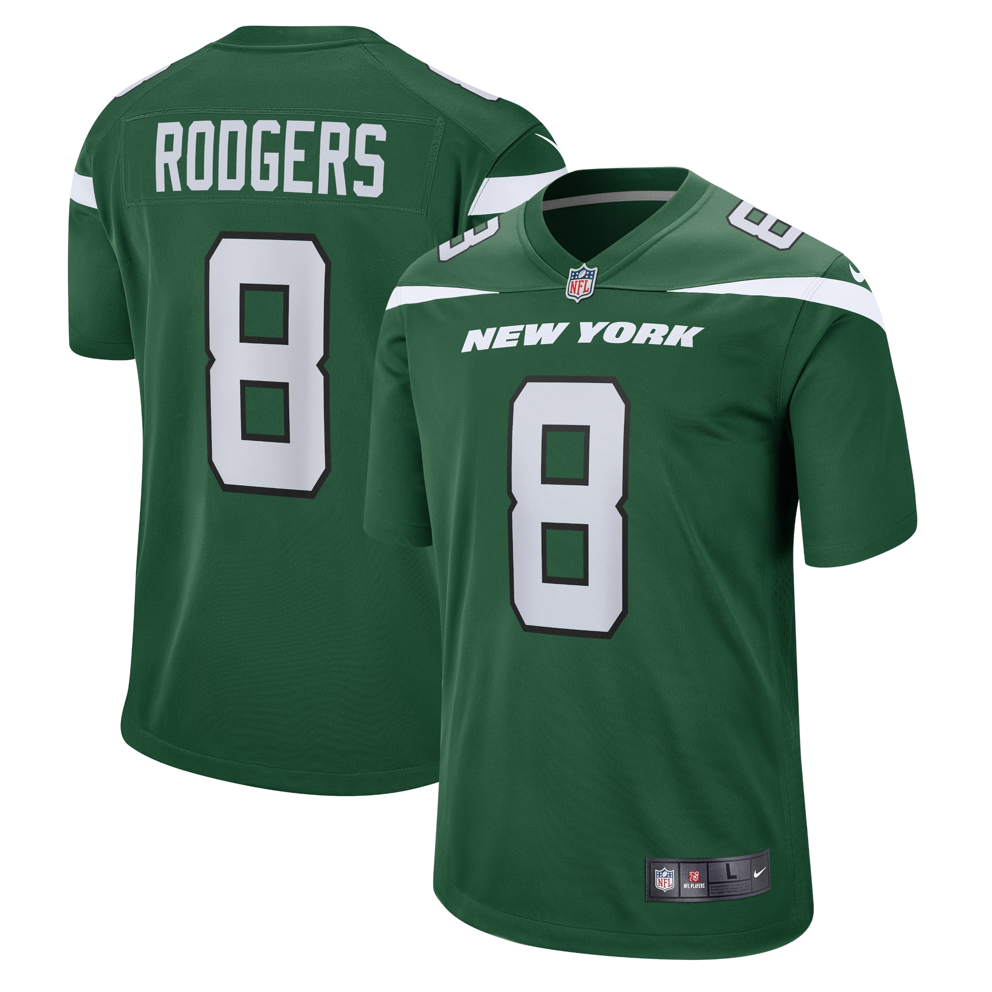 aaron rodgers new york jets nike game jersey gotham green clowdercats us13f.jpg