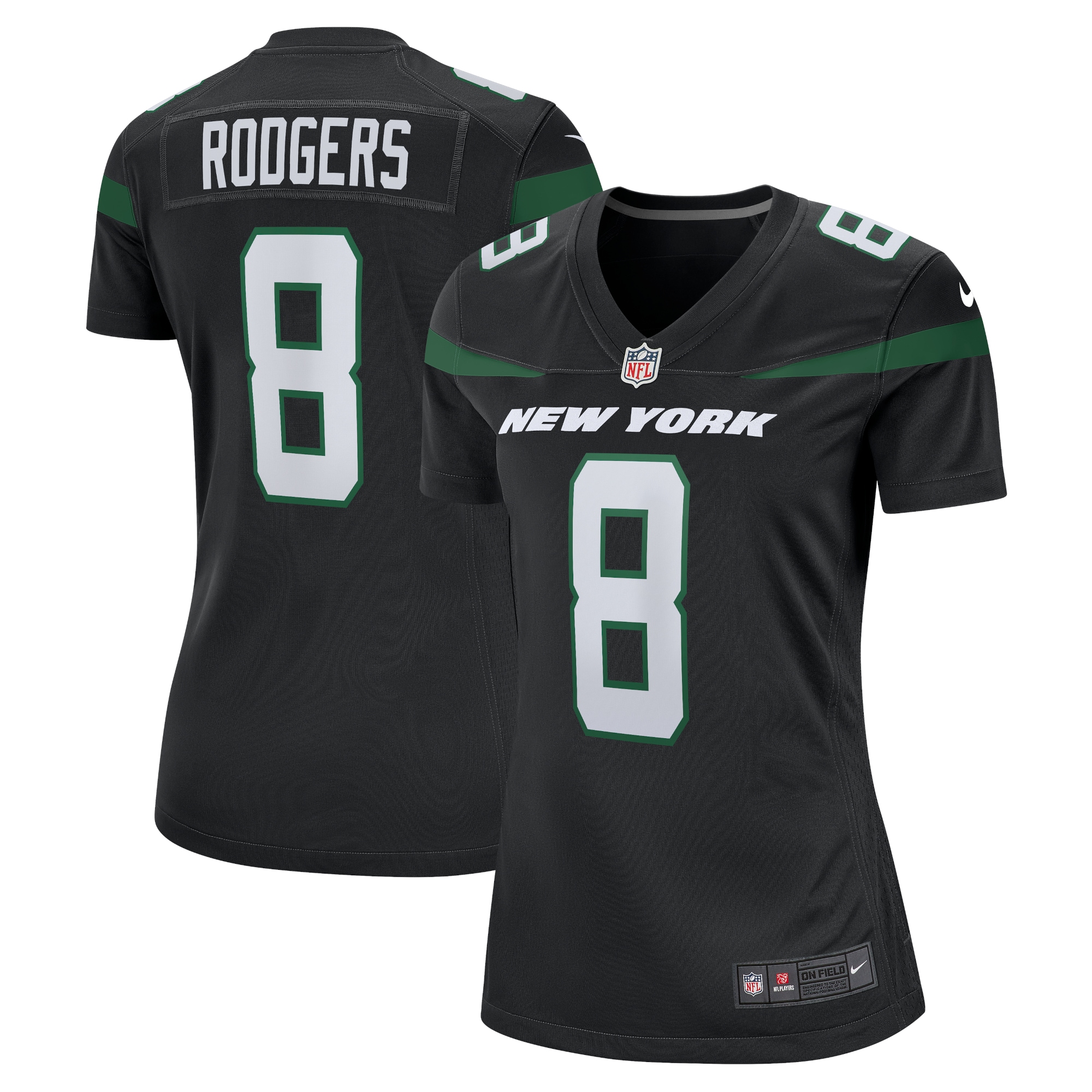 aaron rodgers new york jets nike womens player jersey black clowdercats y9l8x.jpg
