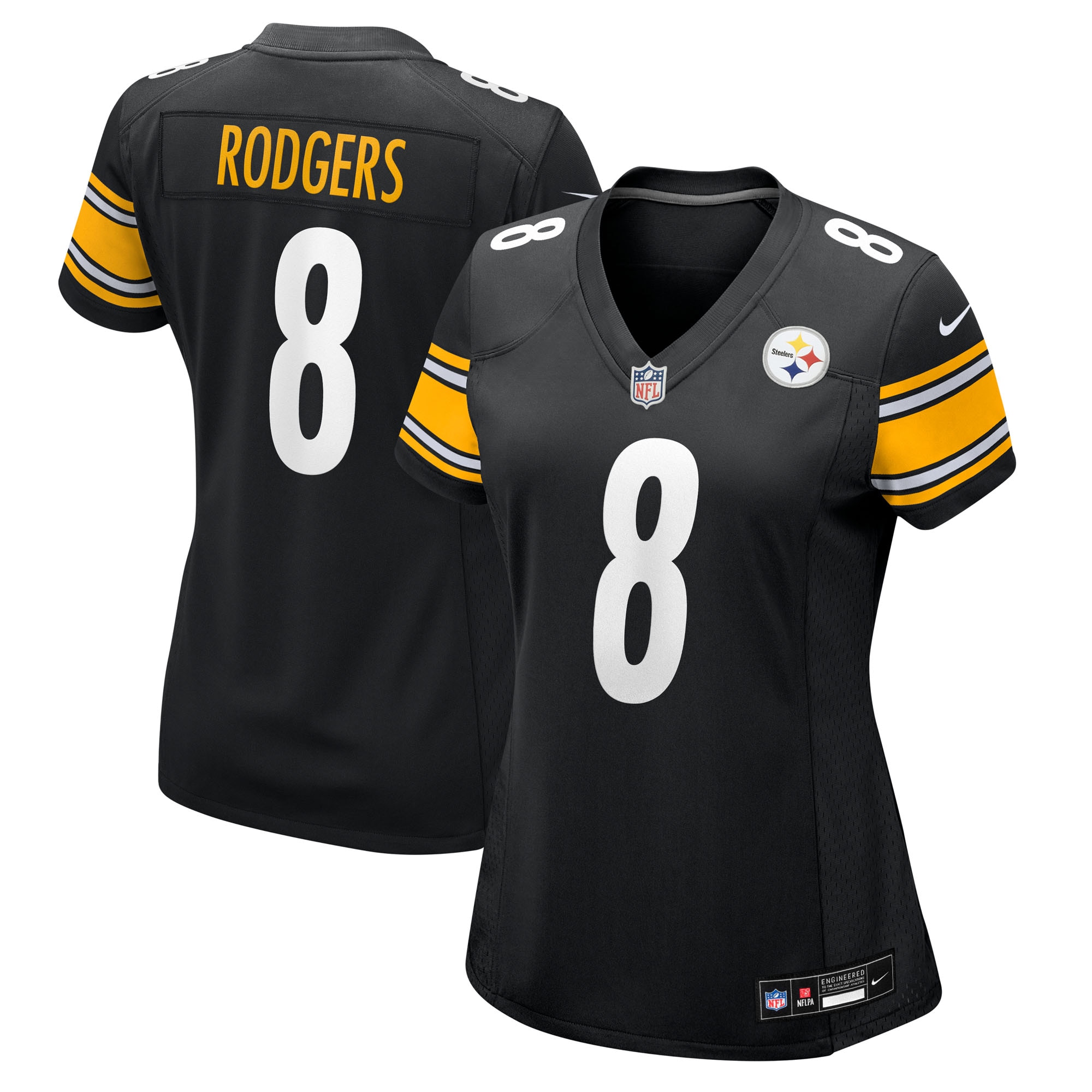 aaron rodgers pittsburgh steelers nike womens game jersey black clowdercats unwnl.jpg