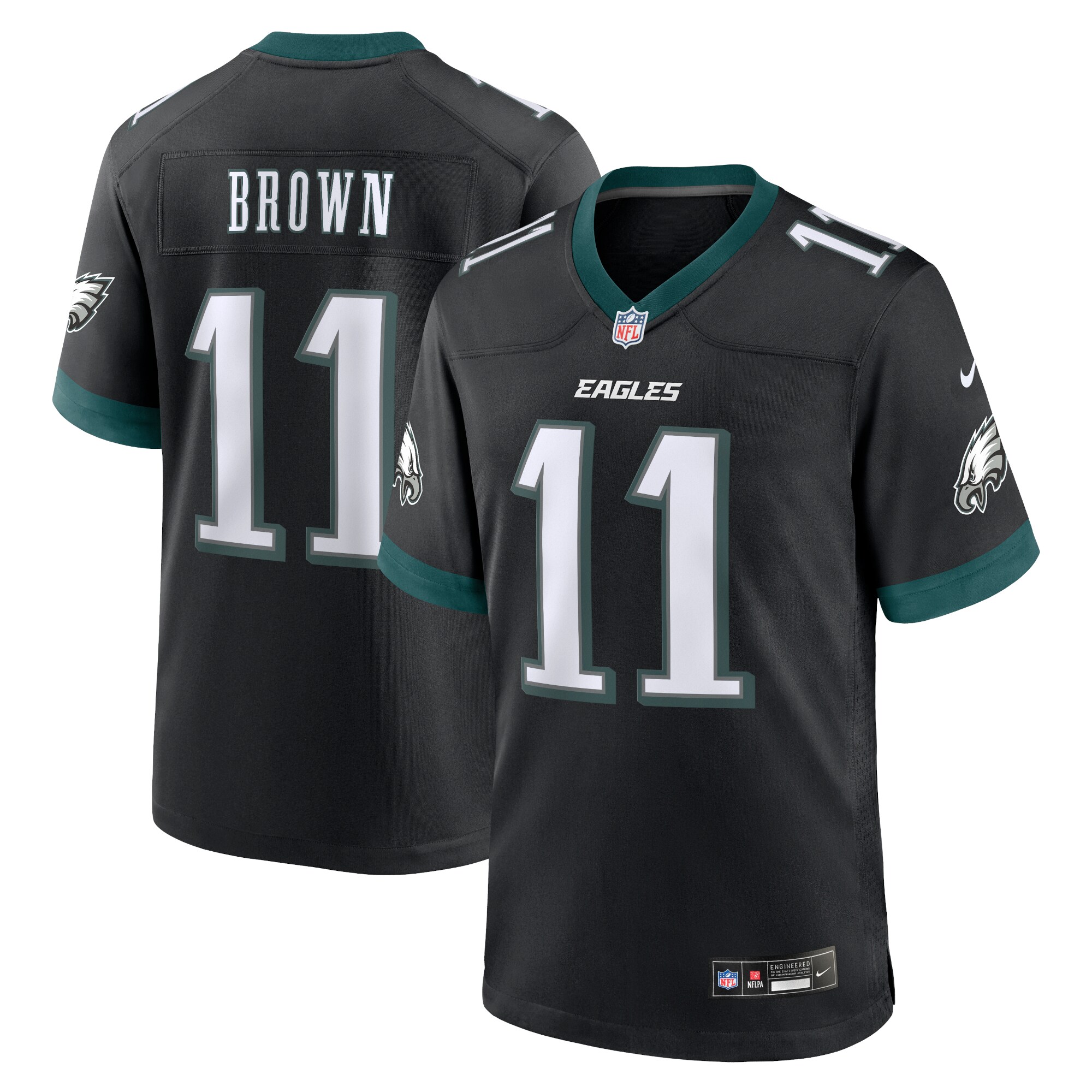 aj brown philadelphia eagles nike alternate game jersey black clowdercats mwn2k.jpg
