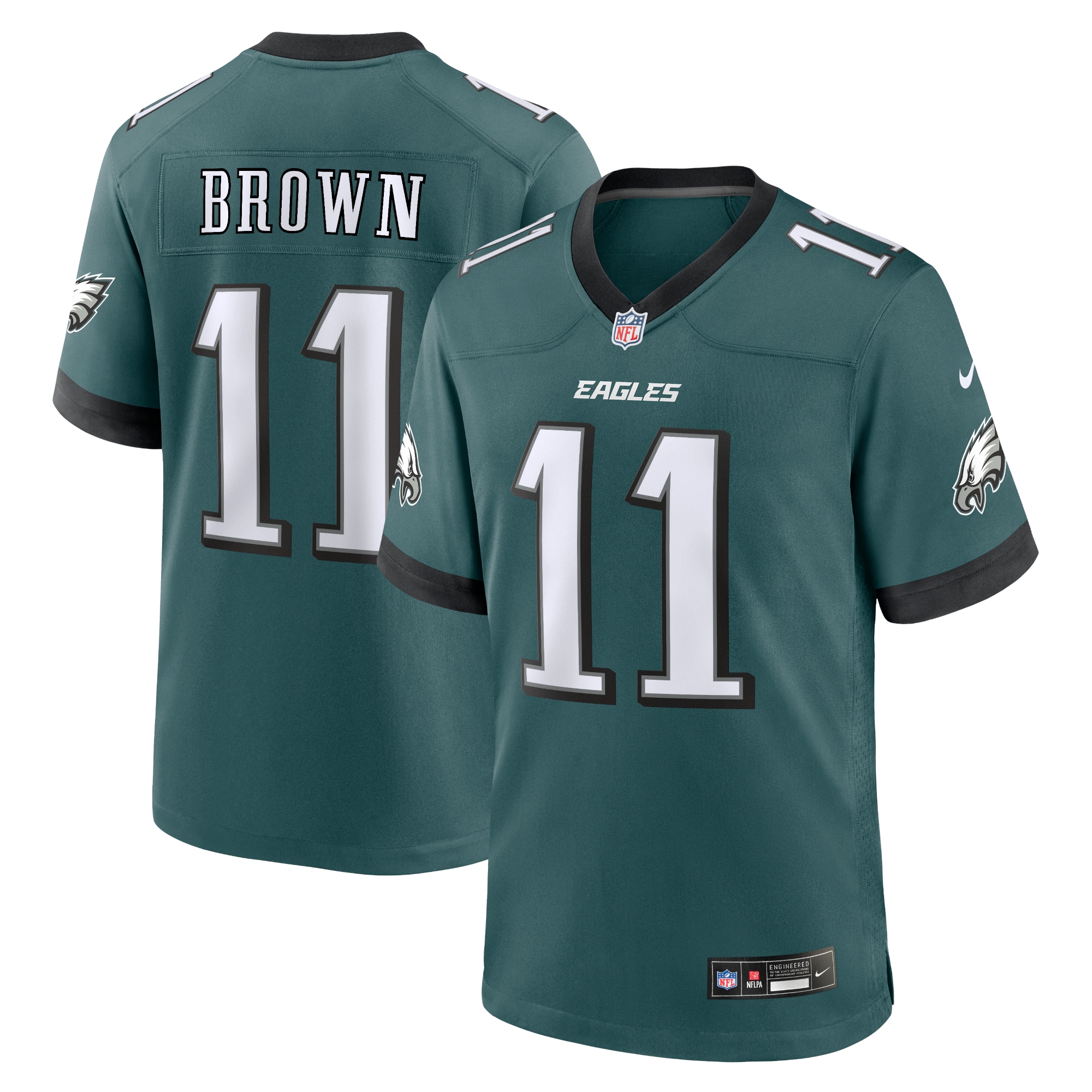 aj brown philadelphia eagles nike team game jersey midnight green clowdercats eat6o.jpg